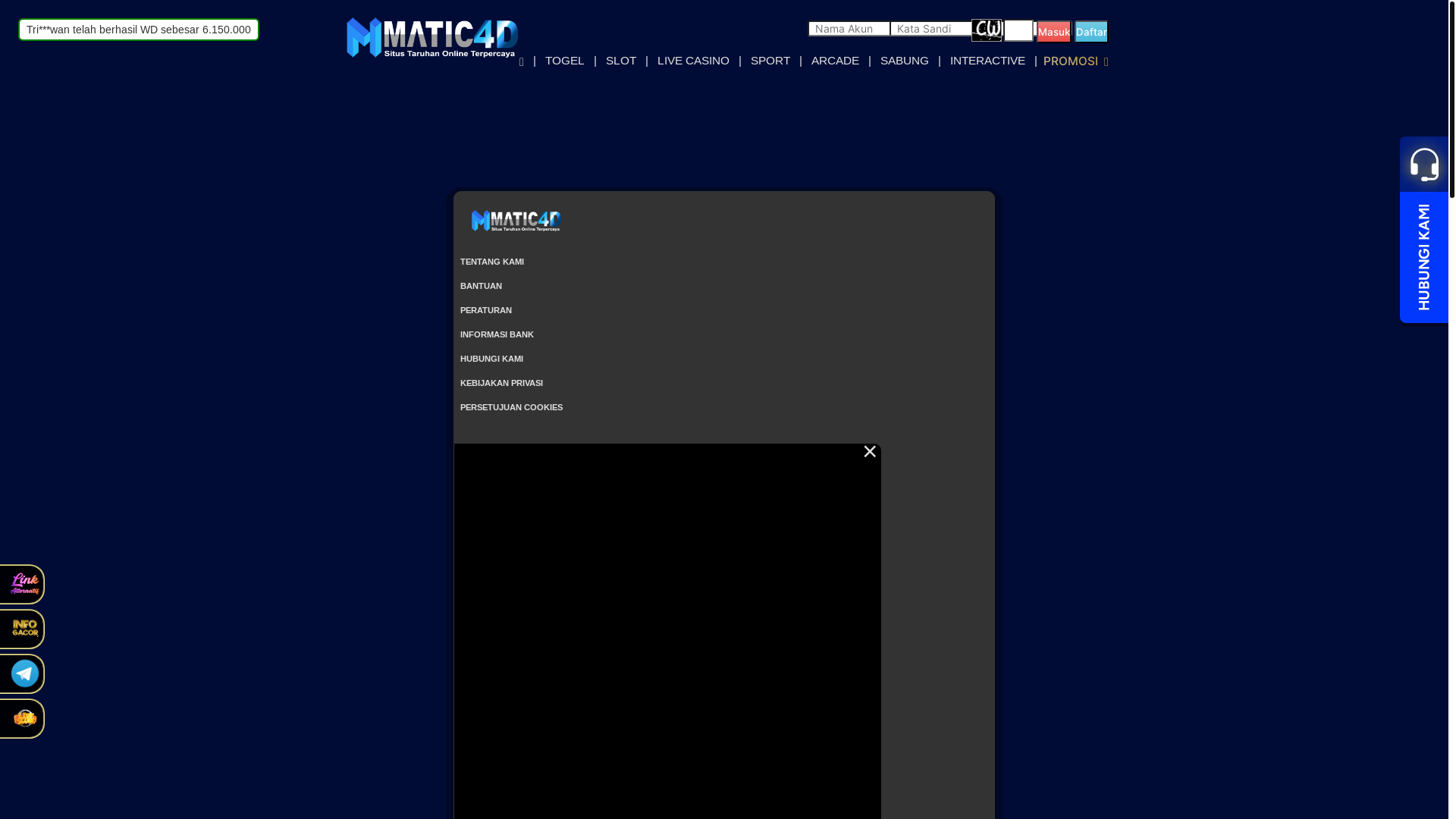 website screenshot of https://matic4dgold.top/