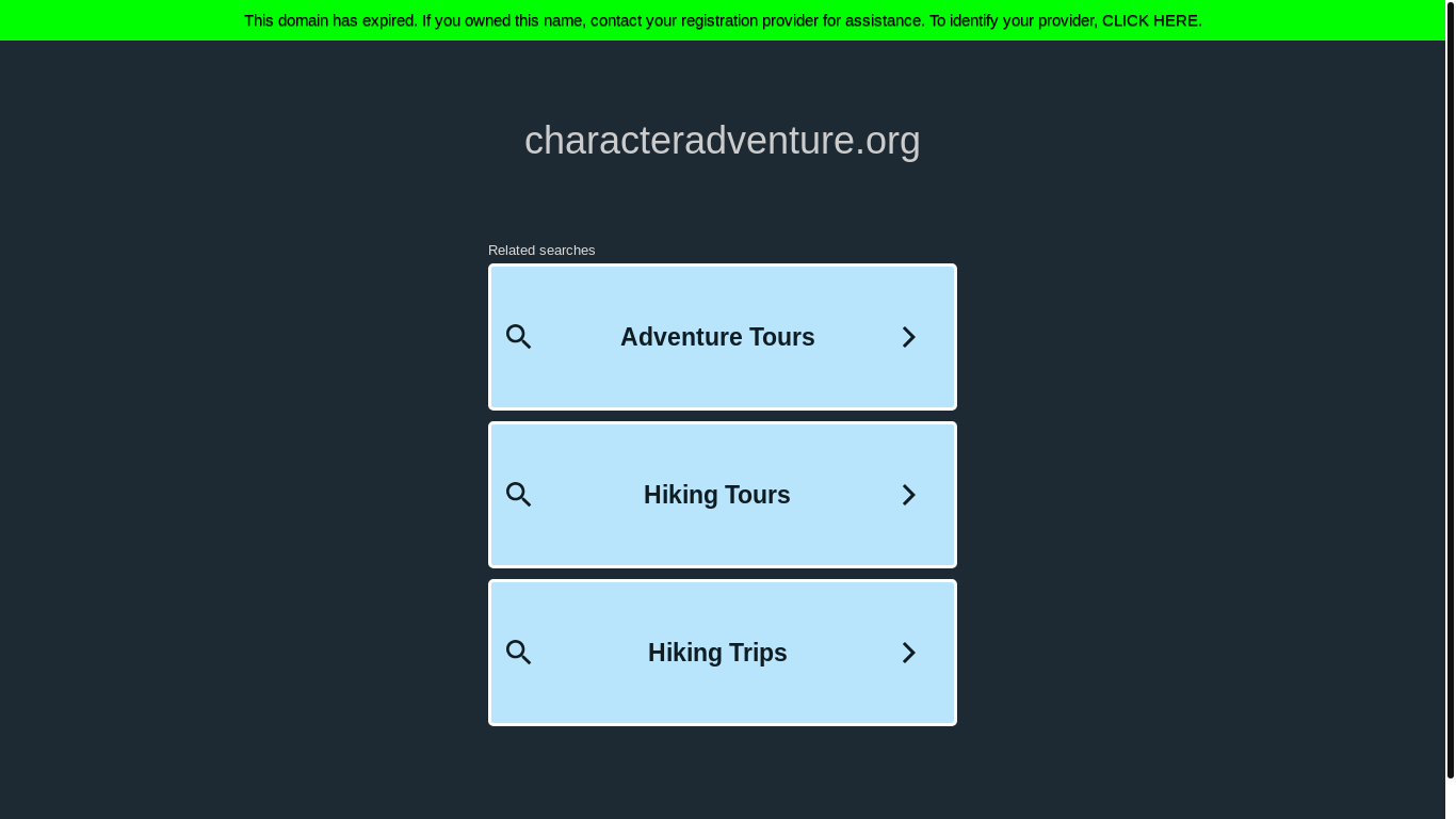 website screenshot of https://characteradventure.org/