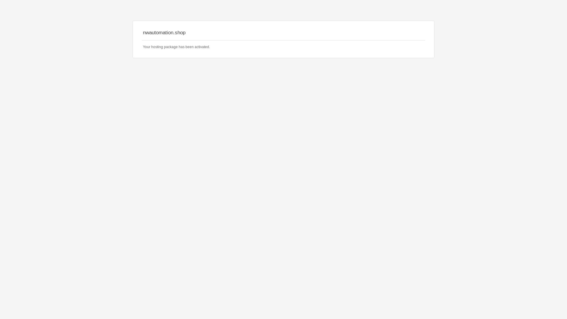 website screenshot of https://nwautomation.shop/