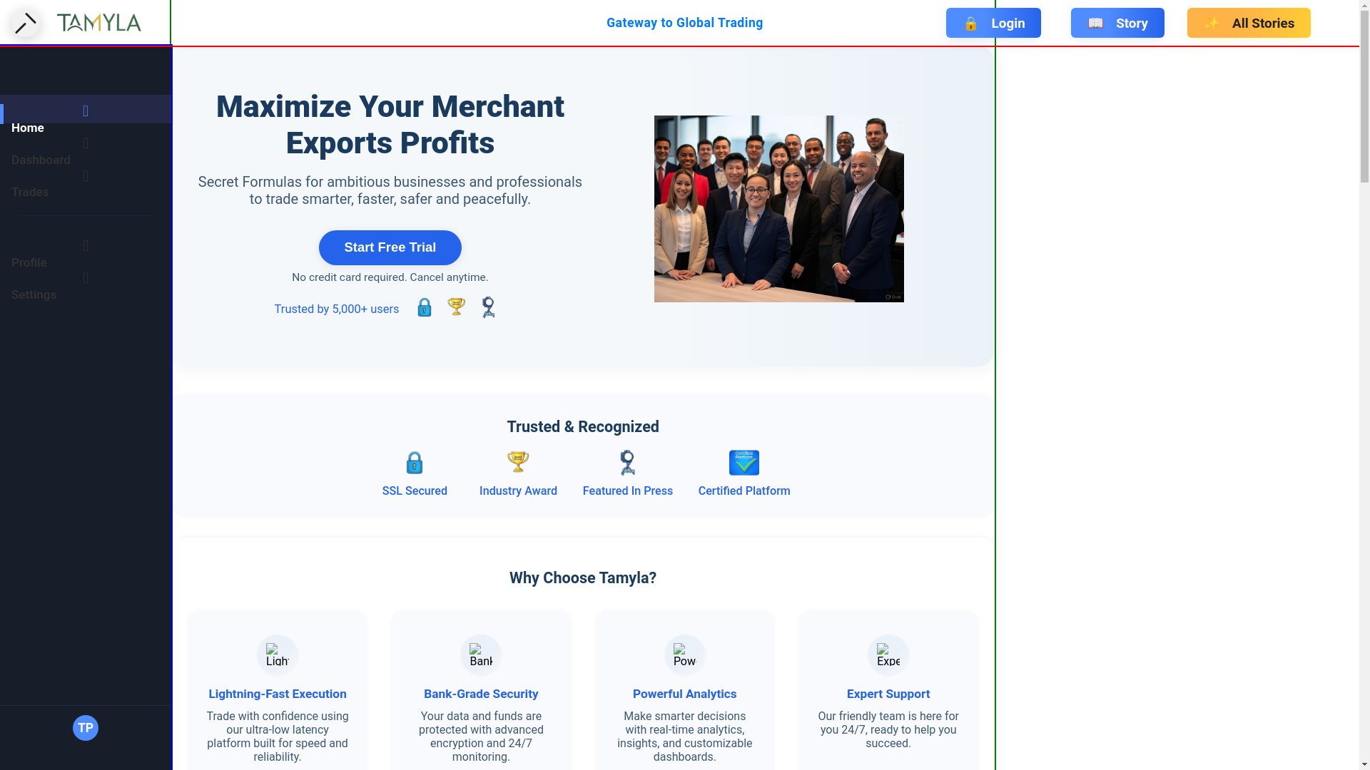 website screenshot of https://trading-portal.pages.dev/