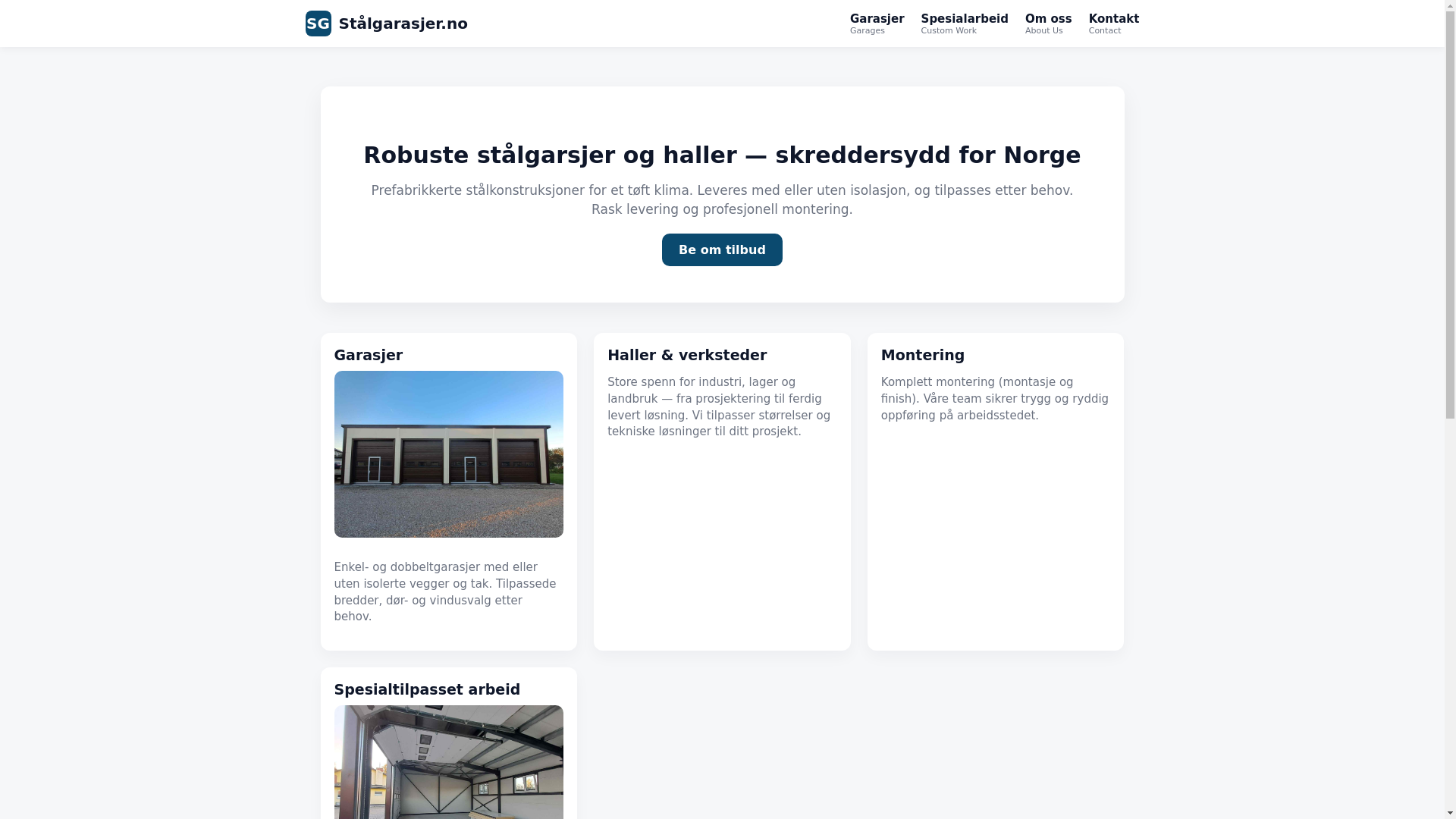 website screenshot of https://stalgarasjer.no/