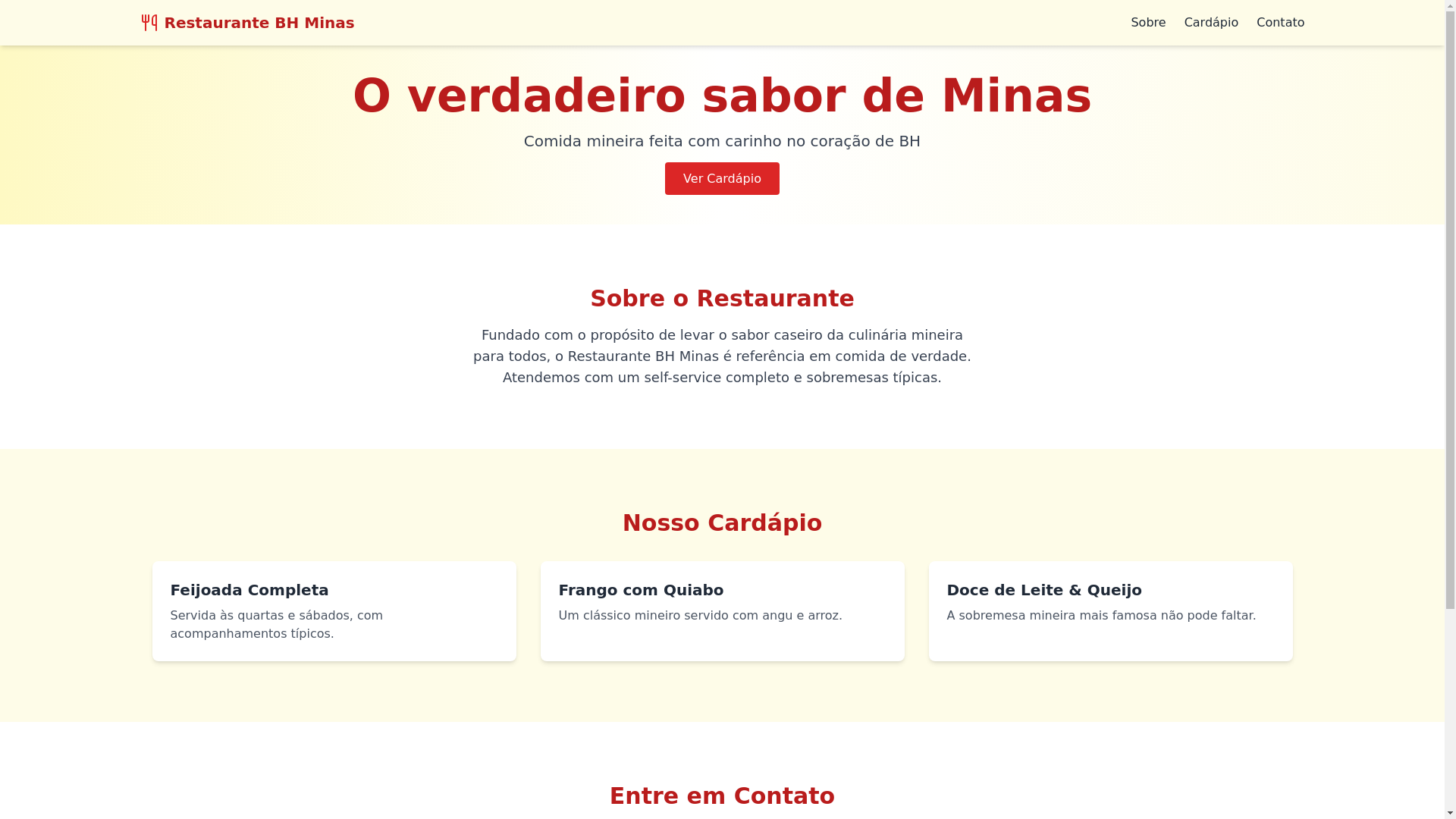 website screenshot of https://restaurantebhminas.shop/