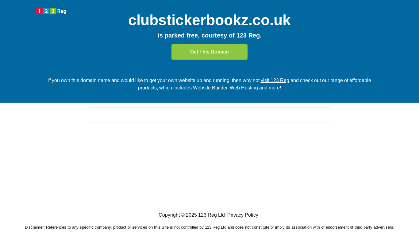 website screenshot of https://clubstickerbookz.co.uk/