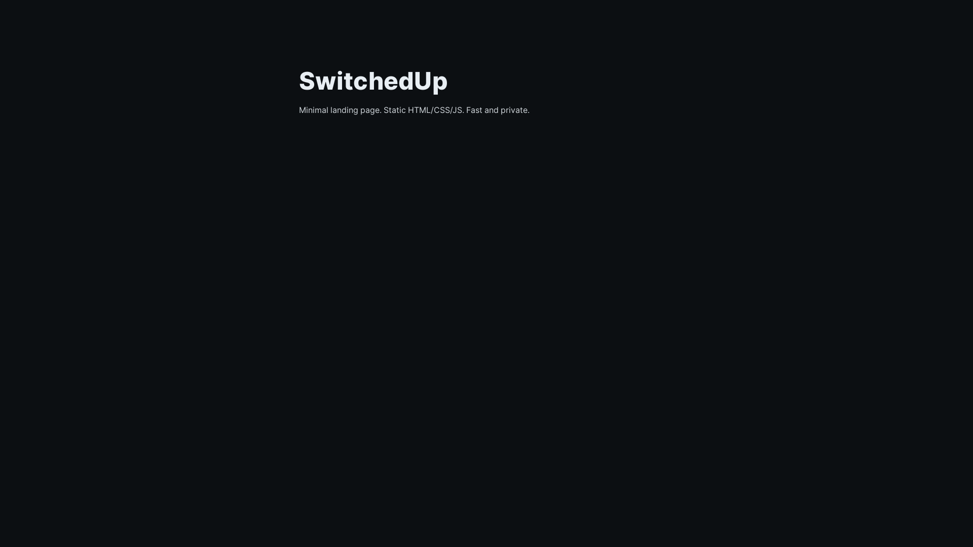 website screenshot of https://switchedup.world/