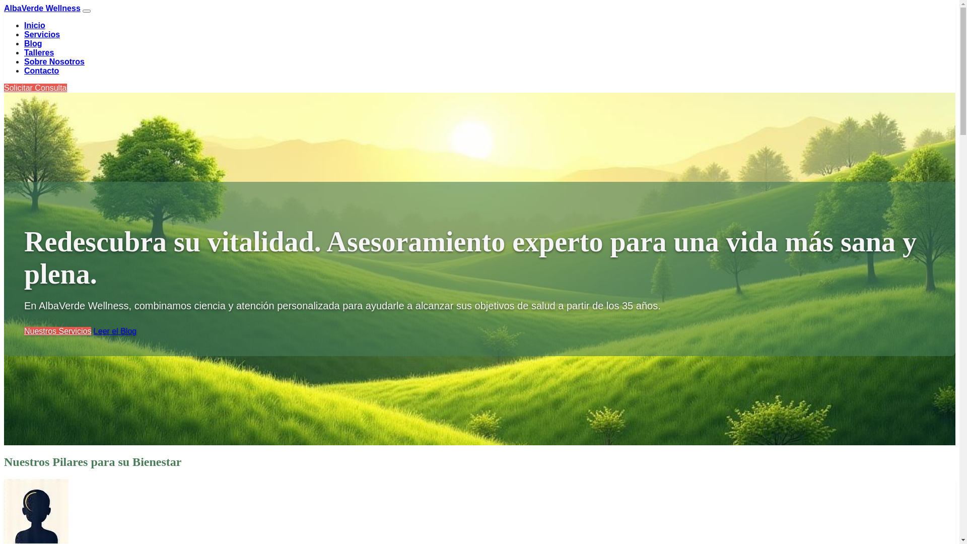 website screenshot of https://albaverdewellness.com/