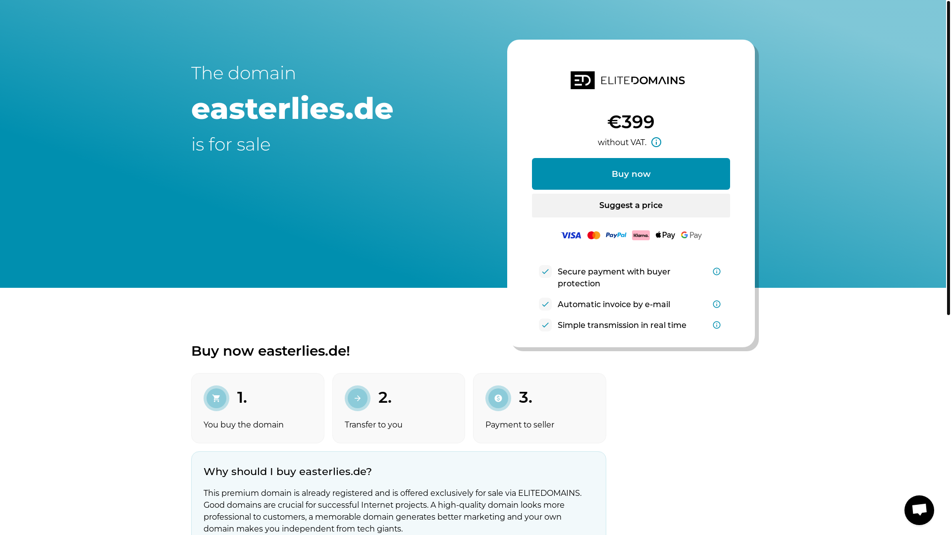 website screenshot of https://easterlies.de/