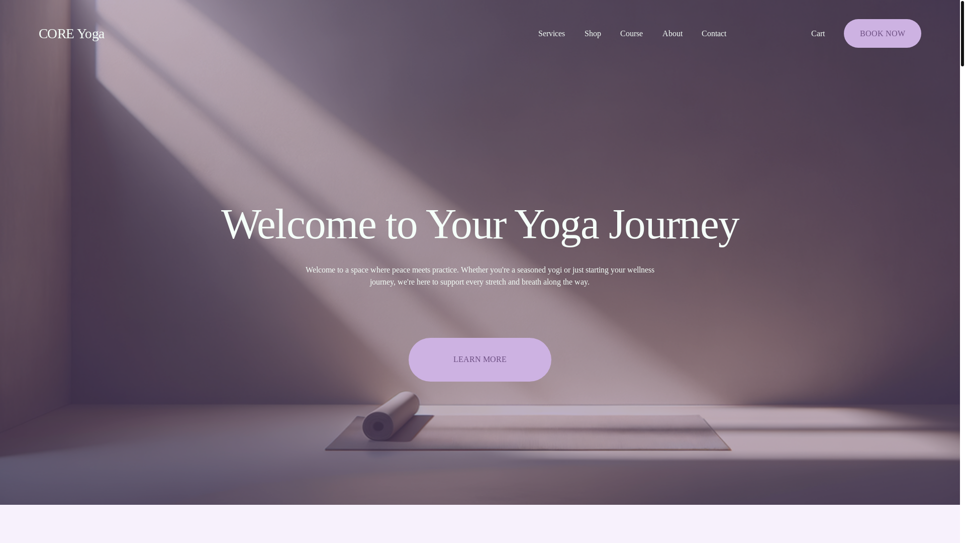 website screenshot of https://coreyoga.work/
