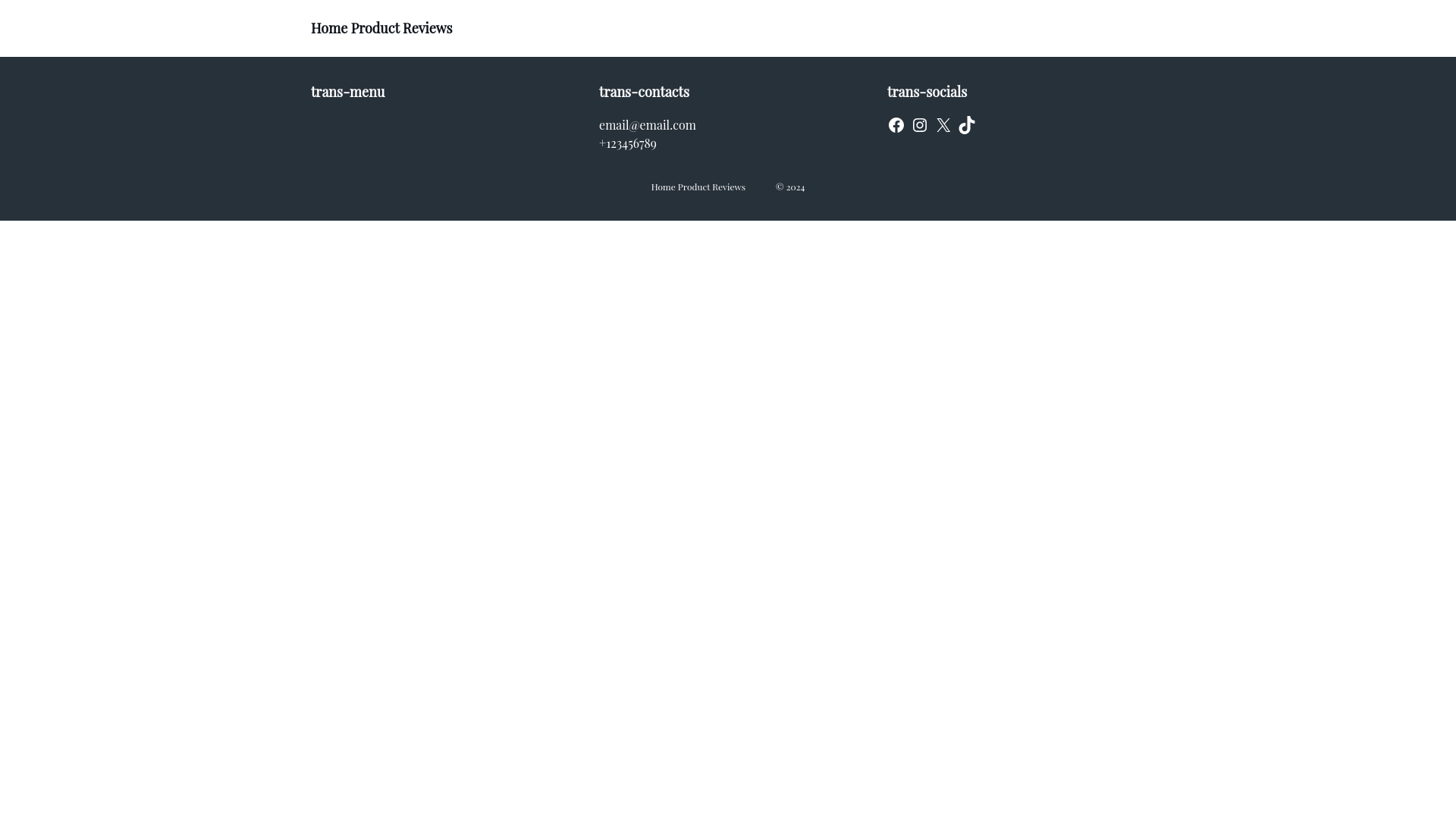 website screenshot of https://homeproductreviews.org/
