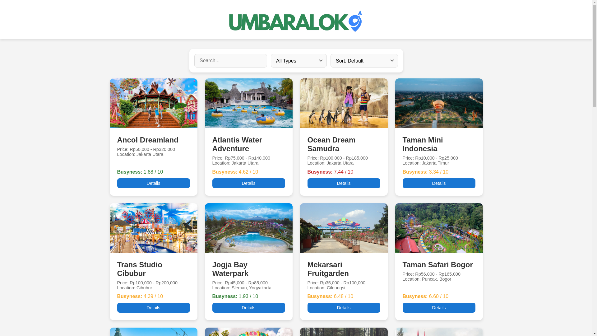 website screenshot of https://umbaraloka.com/