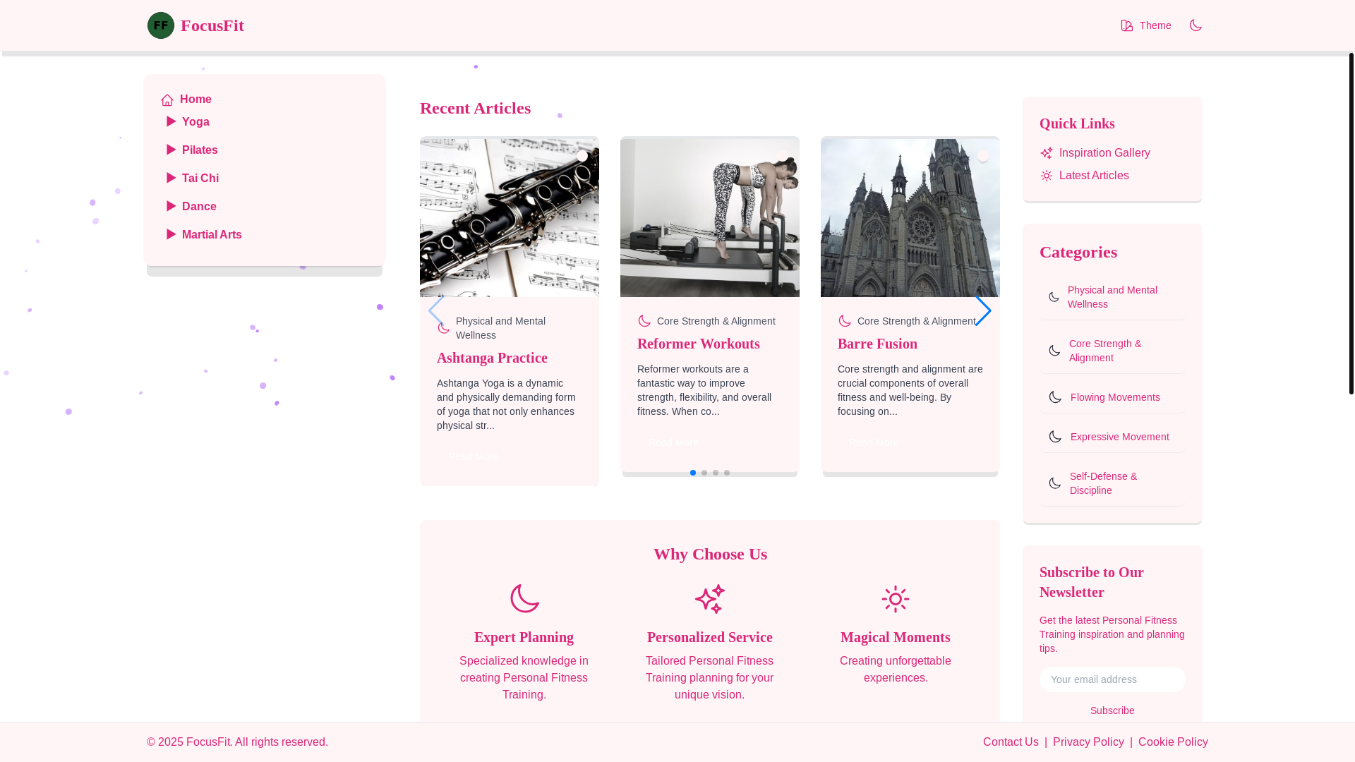 website screenshot of https://clearfitnessfocus.club/