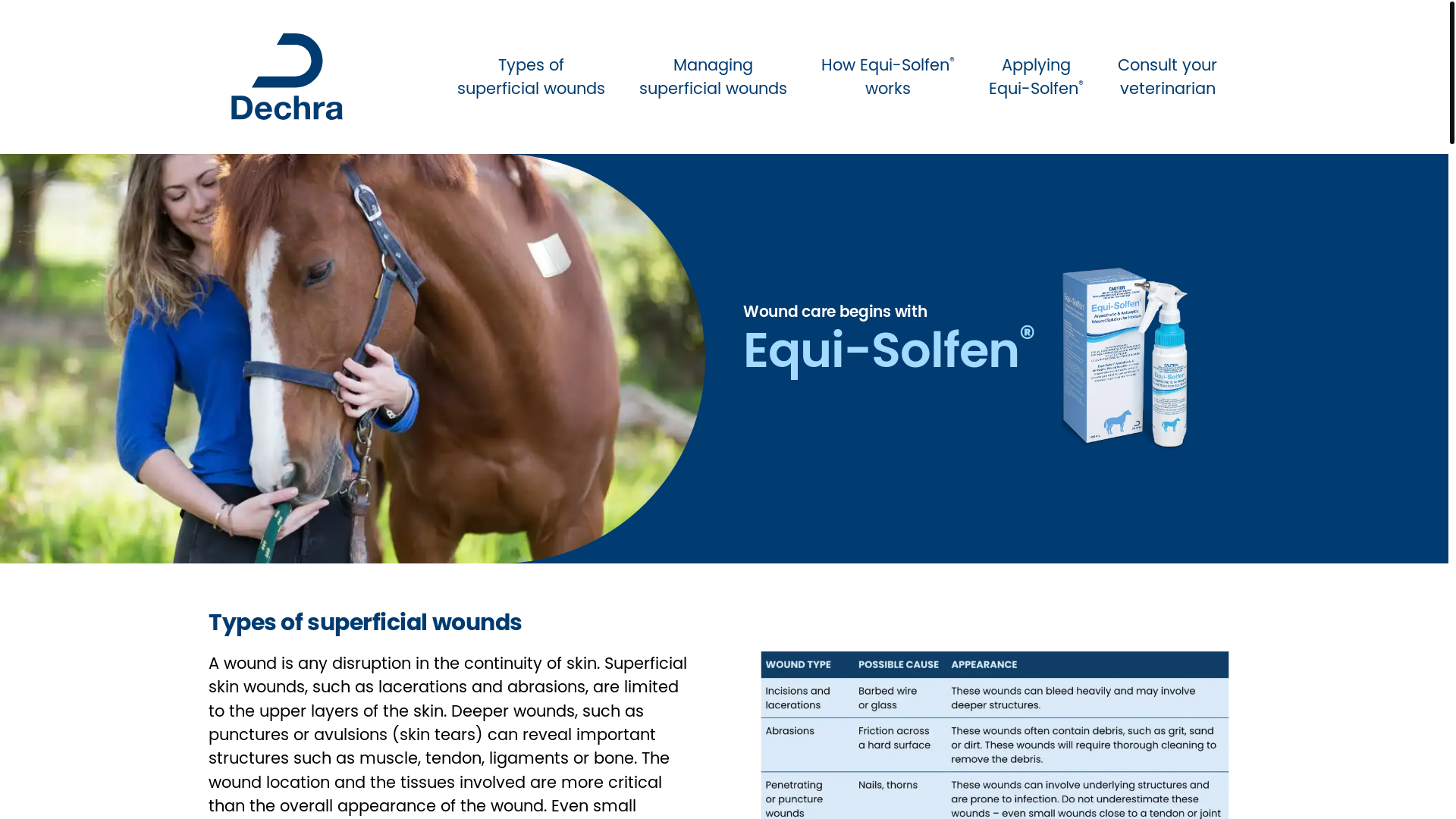 website screenshot of https://equisolfen.com.au/