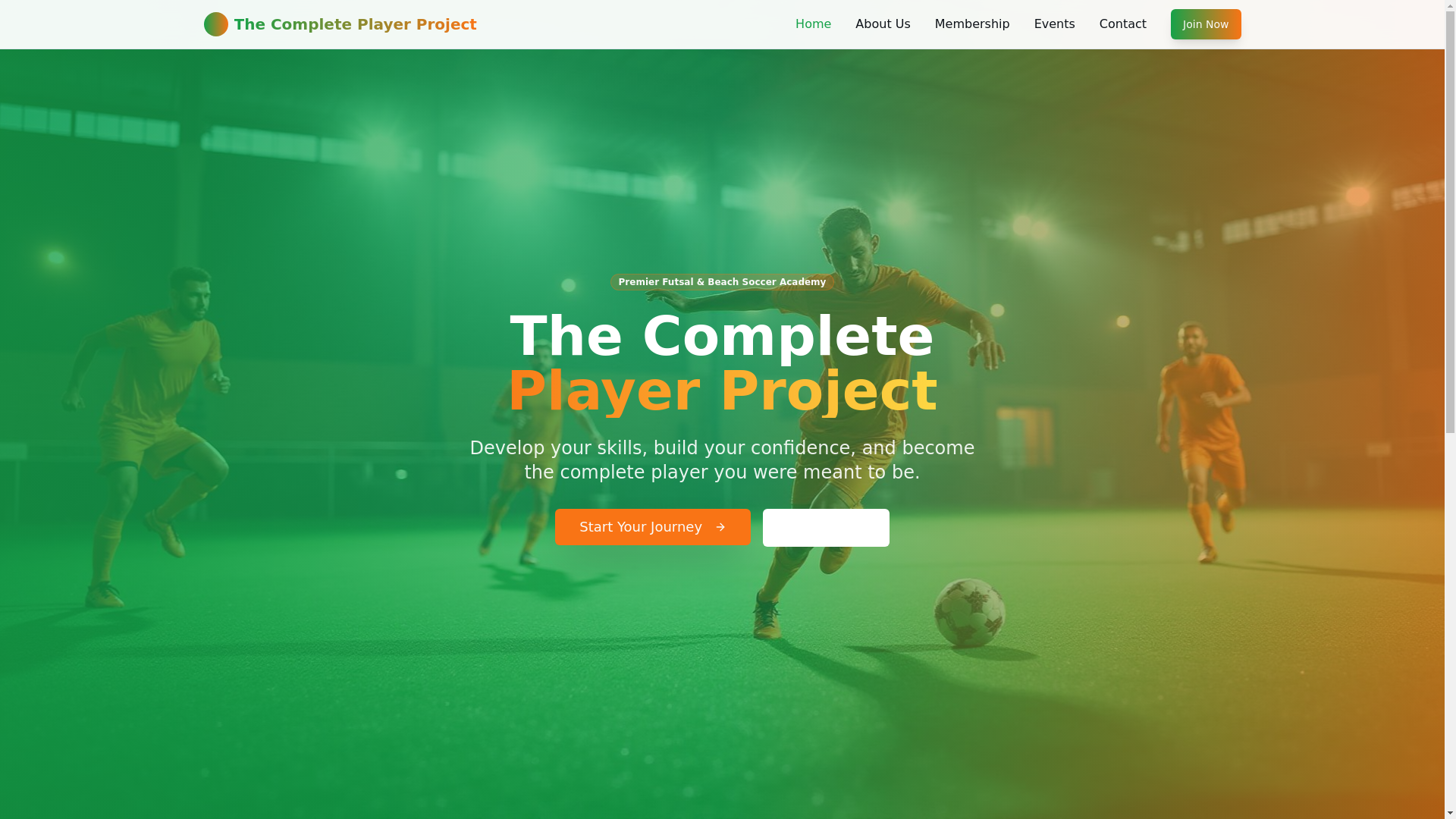 website screenshot of https://soccer-academy.pages.dev/