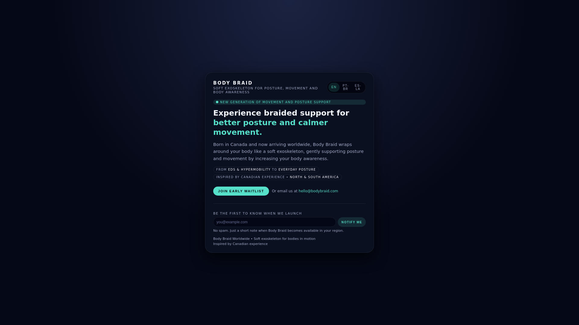 website screenshot of https://bodybraid.com.br/