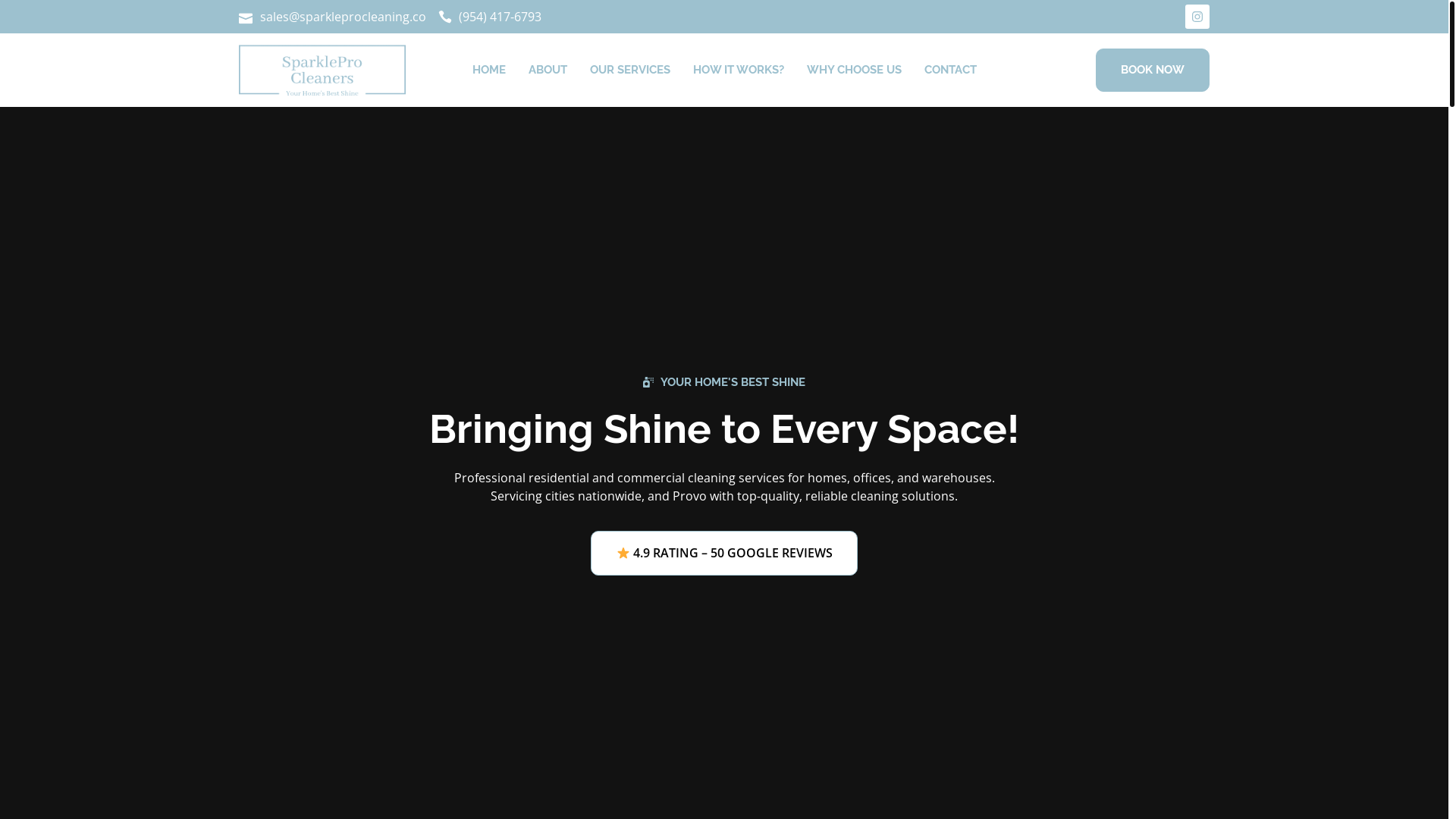 website screenshot of https://usesparkleprocleaners.com/