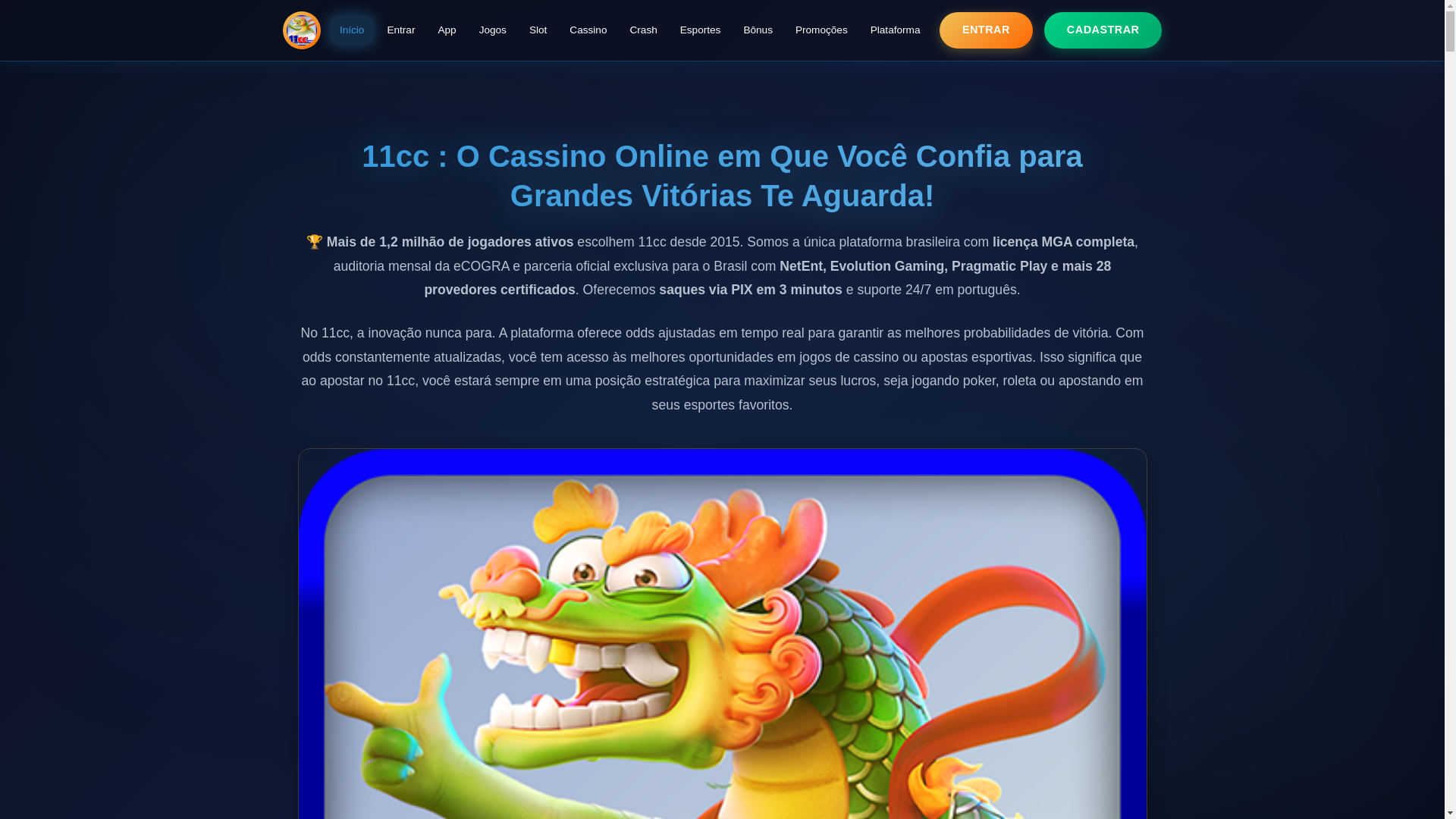 website screenshot of https://11ccka.com/