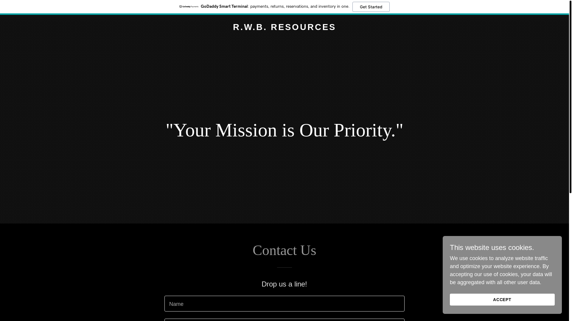website screenshot of https://rwbresources.com/