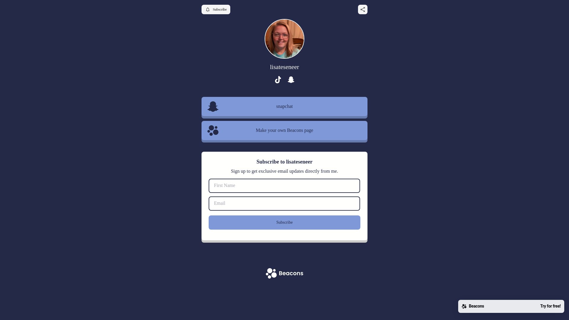website screenshot of https://lisateseneer.com/