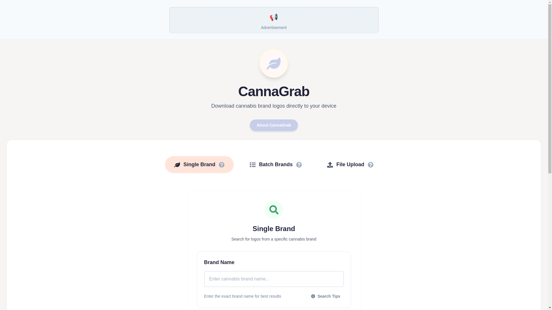 website screenshot of https://cannagrab.app/