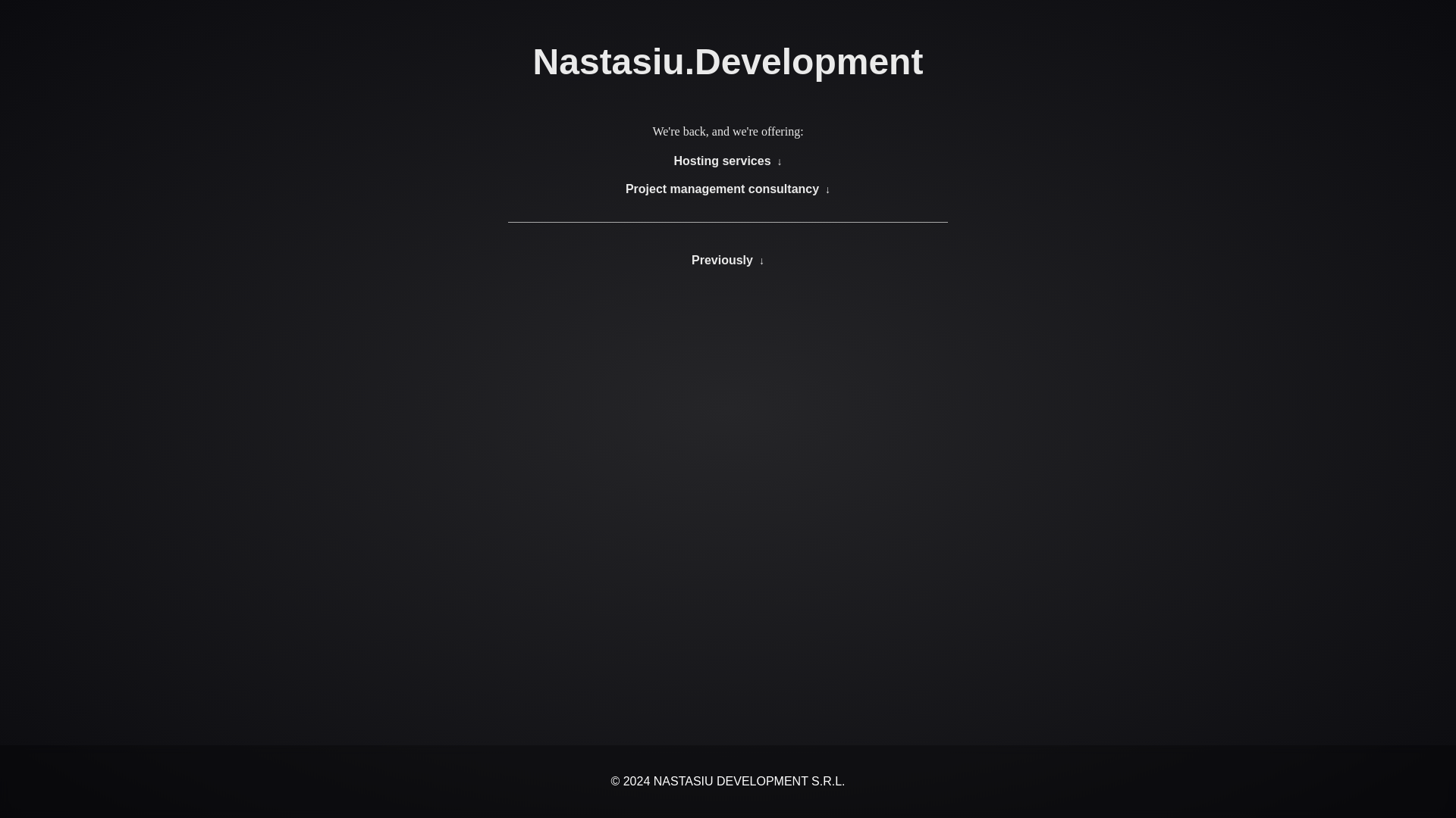 website screenshot of https://nastasiu.pages.dev/