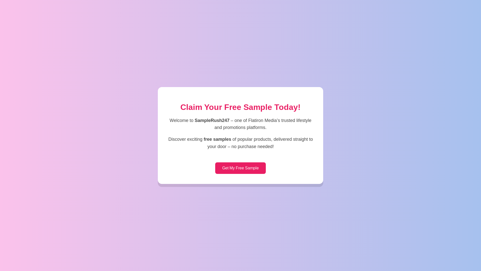 website screenshot of https://samplerush247.pages.dev/