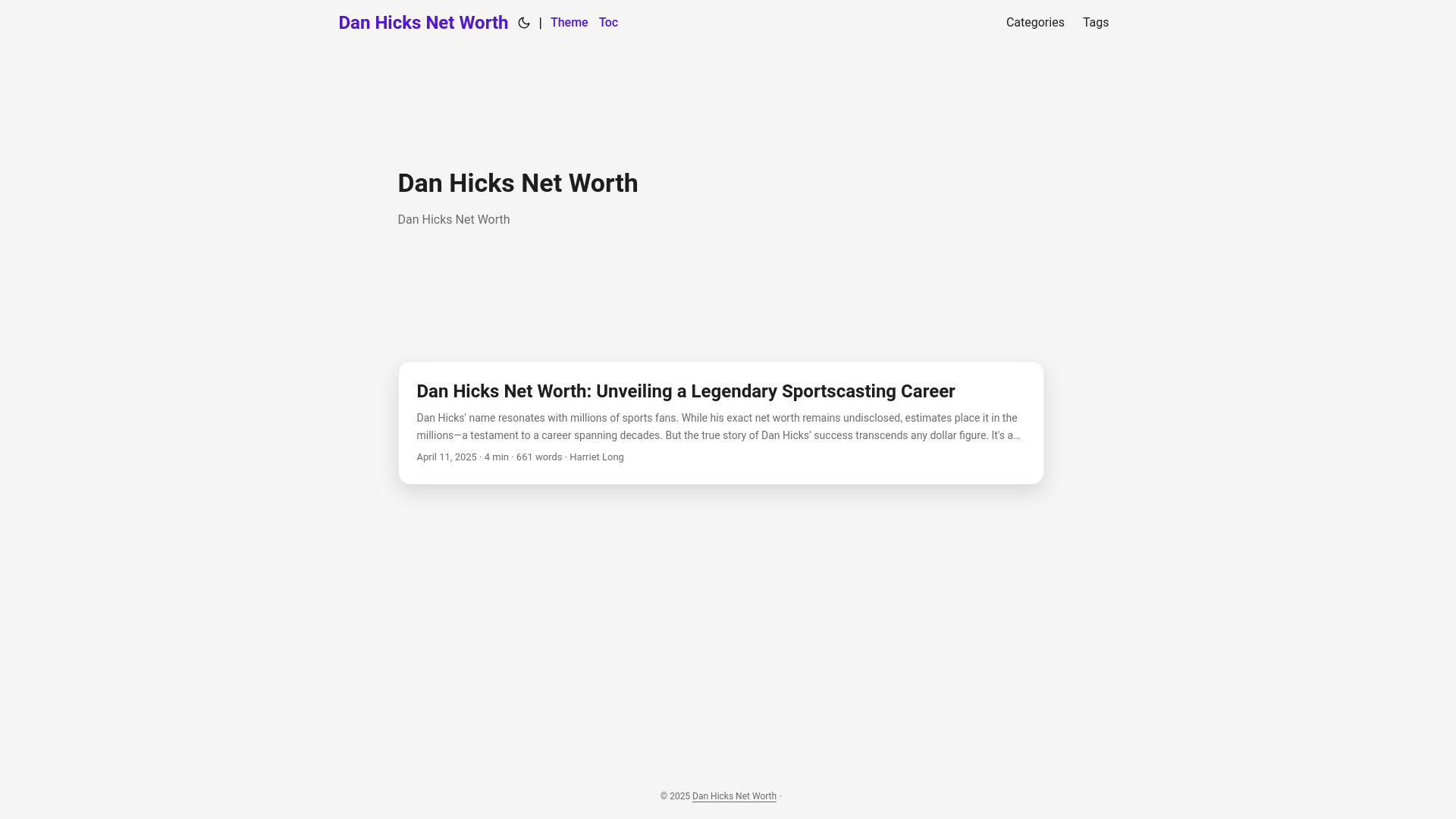 website screenshot of https://dan-hicks-net-worth.pages.dev/