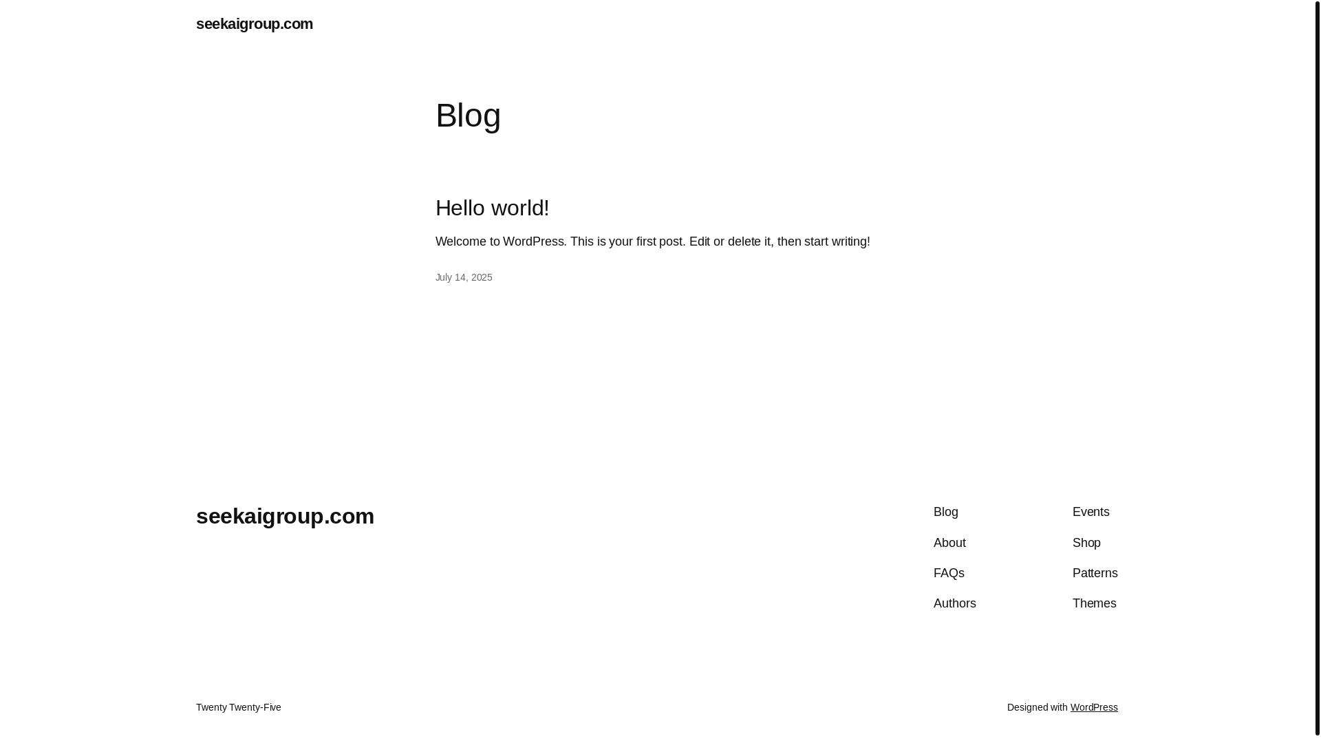 website screenshot of https://seekaigroup.com/