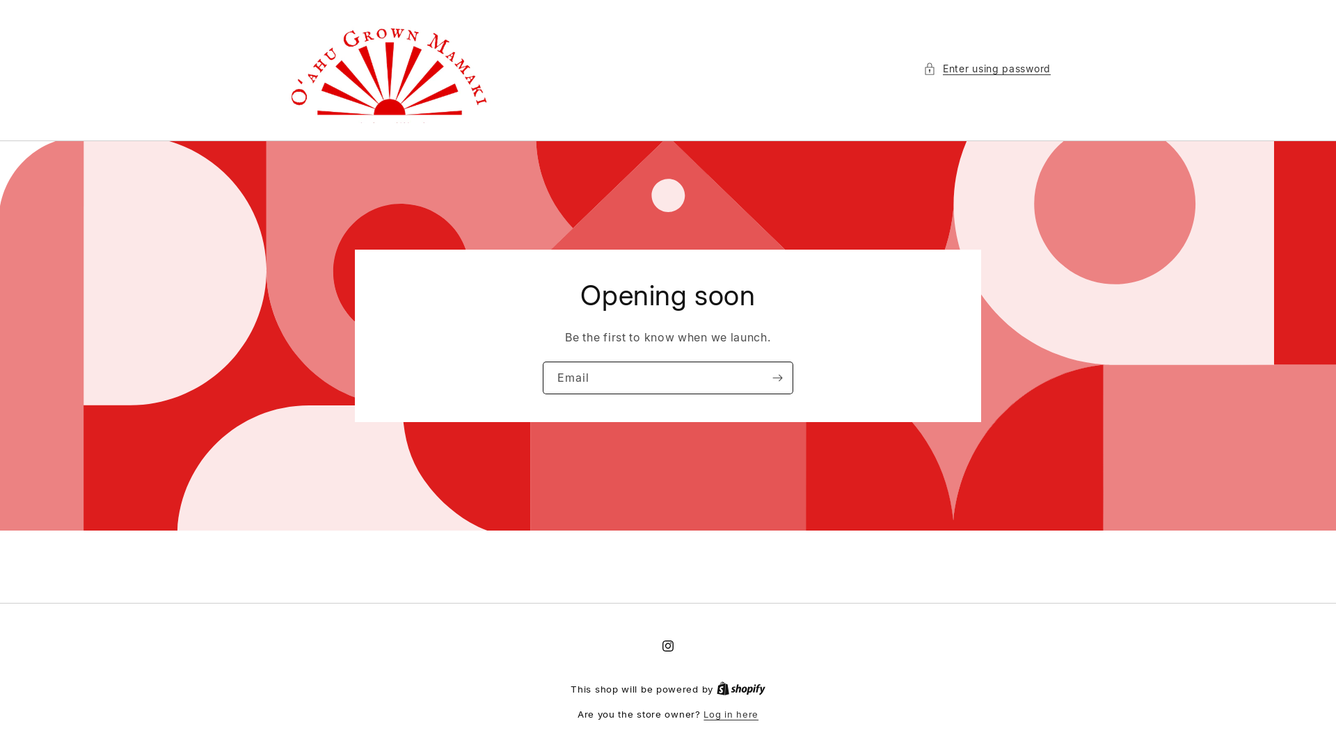 website screenshot of https://oahugrownmamaki.com/