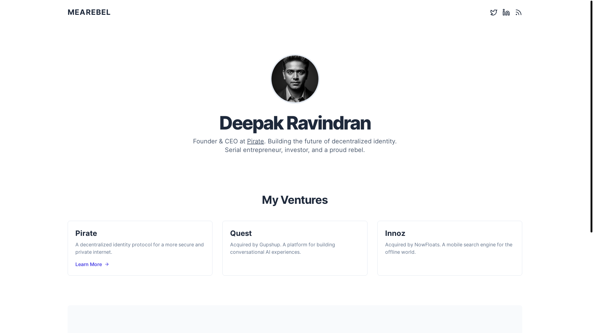 website screenshot of https://mearebel.com/