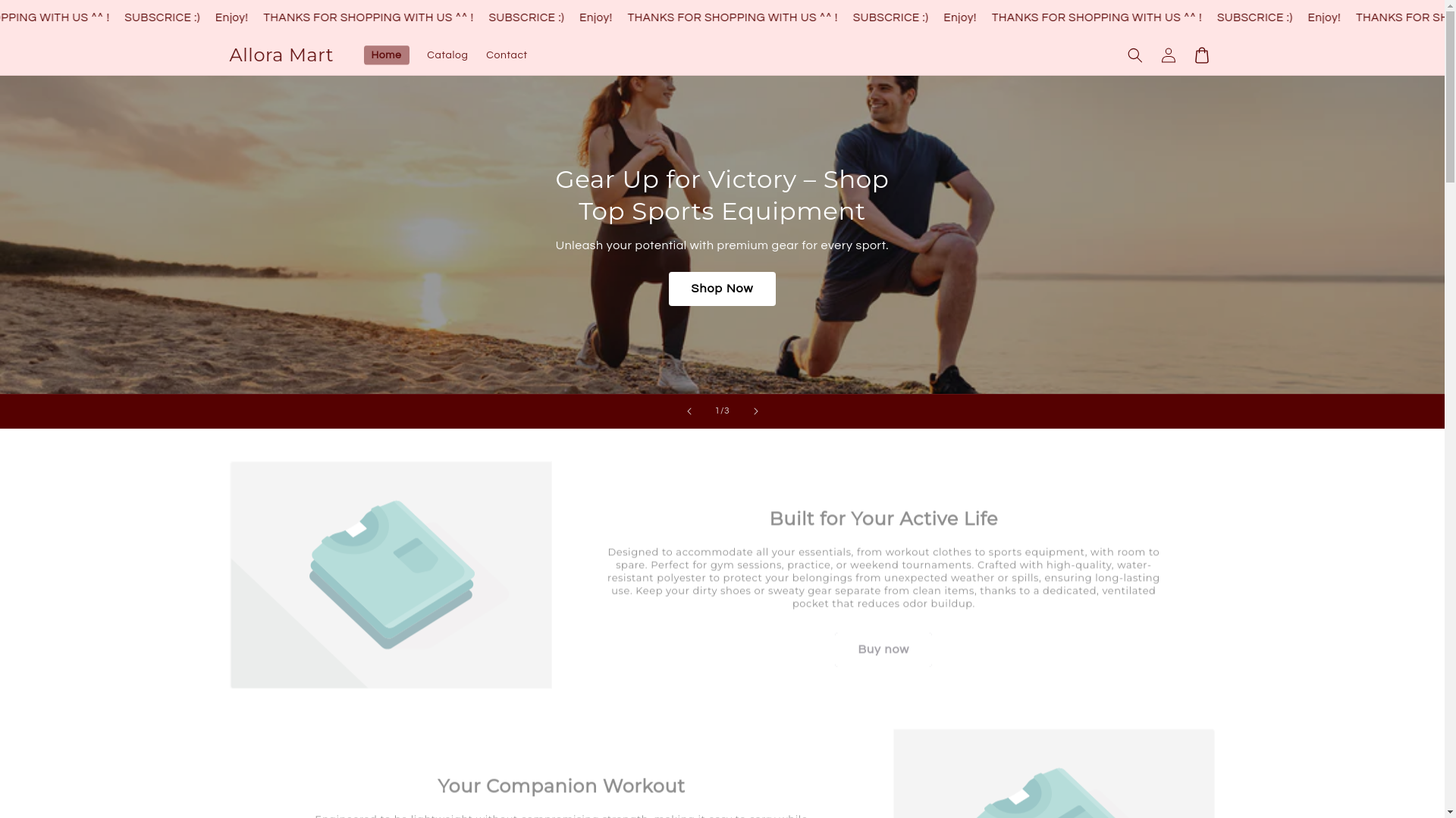 website screenshot of https://alloramartboutique.store/