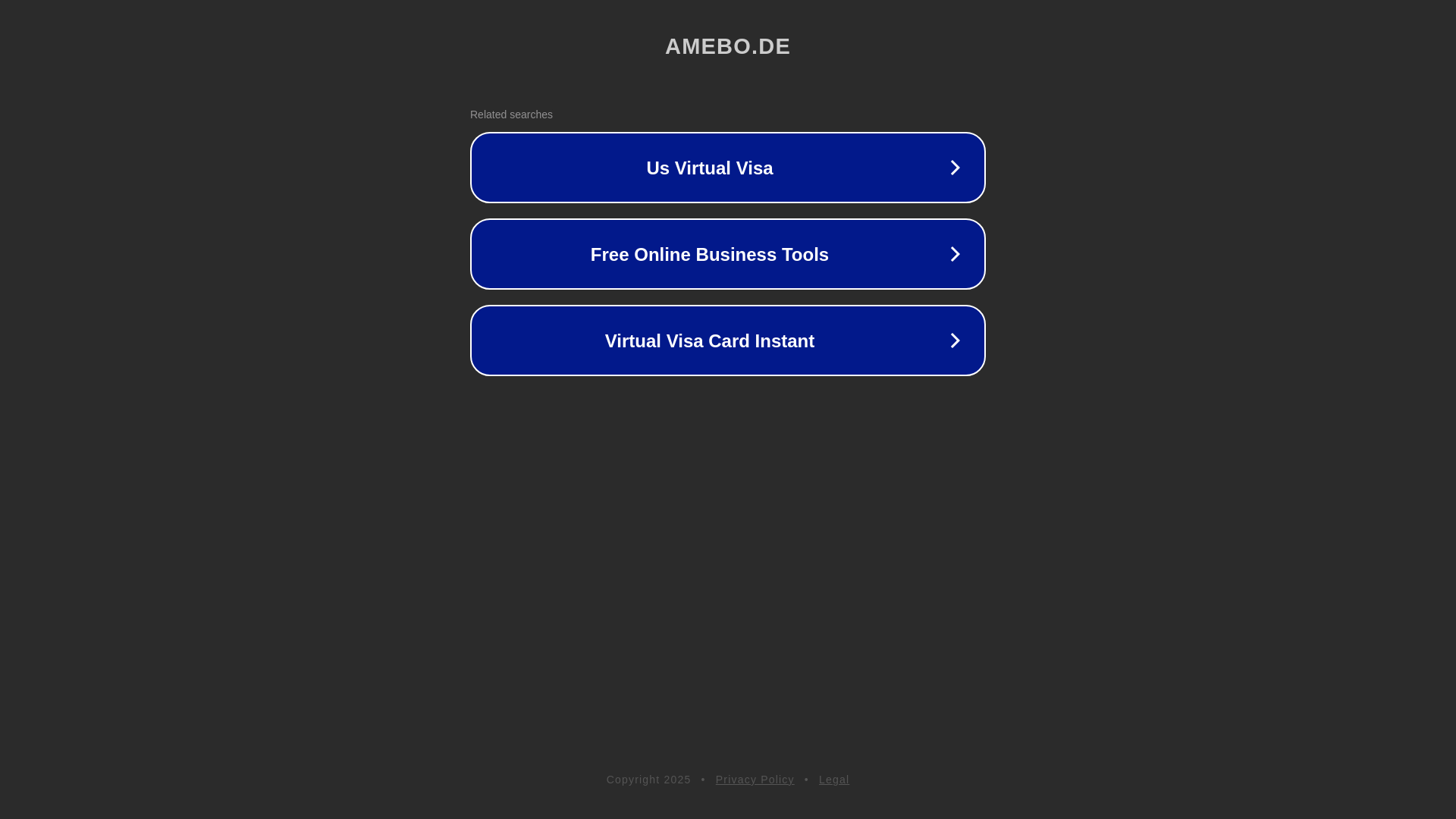 website screenshot of https://amebo.de/