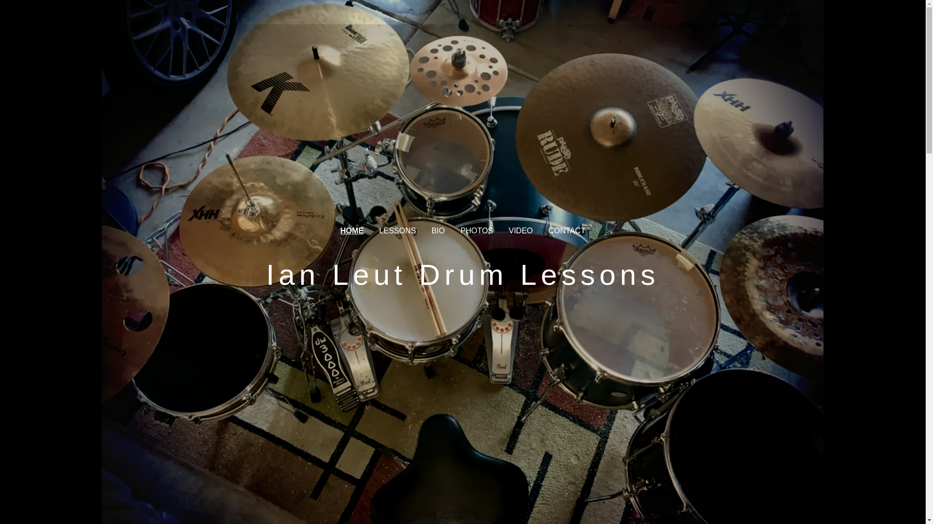 website screenshot of https://ianleutdrums.com/