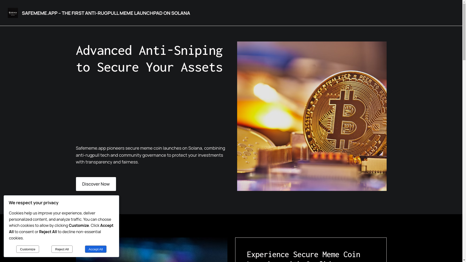 website screenshot of https://safememe.app/