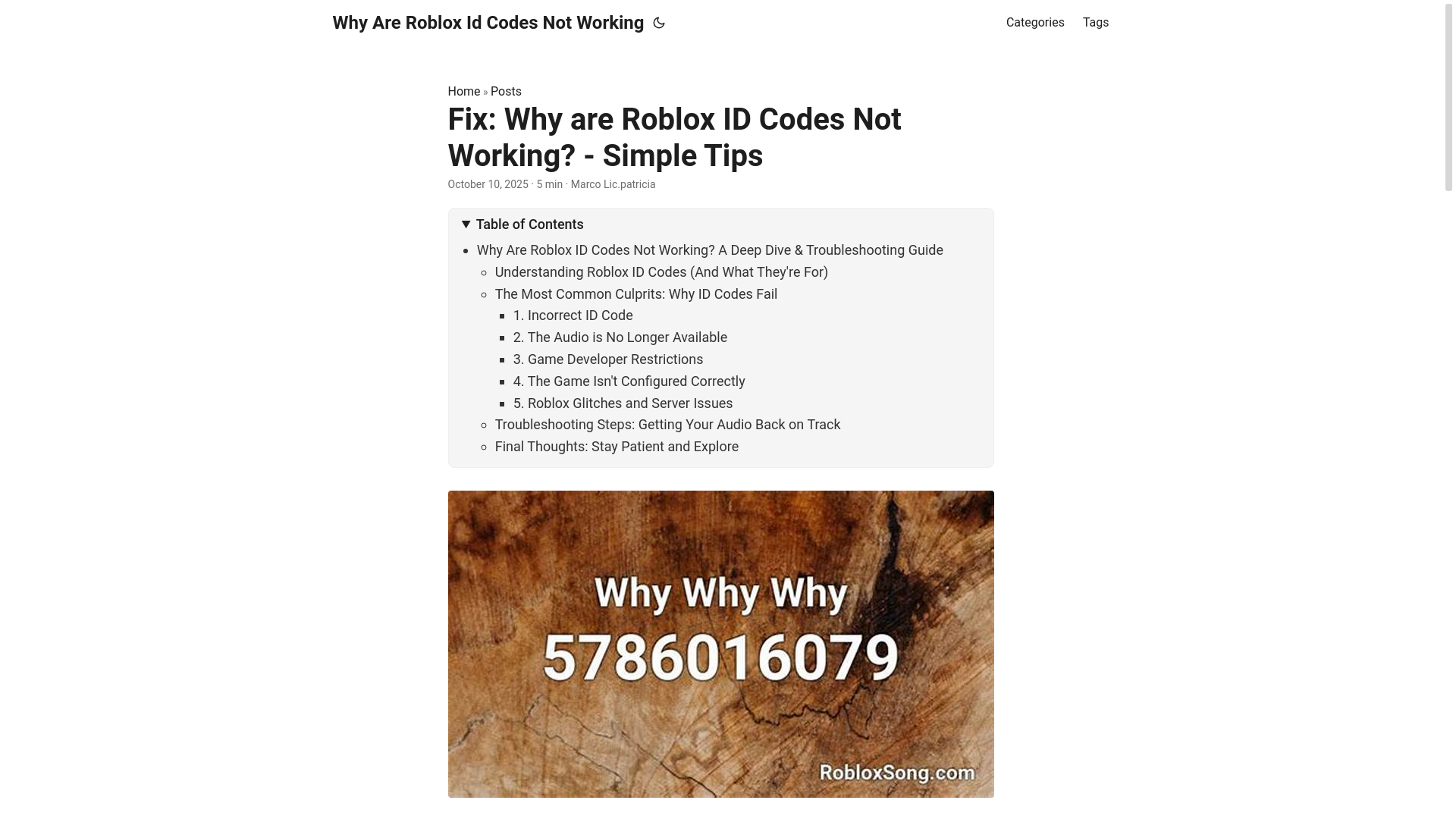 website screenshot of https://why-are-roblox-id-codes-not-working.pages.dev/