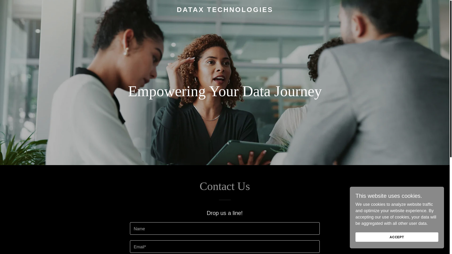 website screenshot of https://dataxtechnologies.ca/