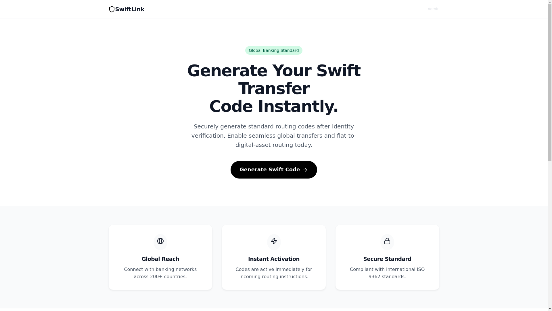 website screenshot of https://swiftapp.live/