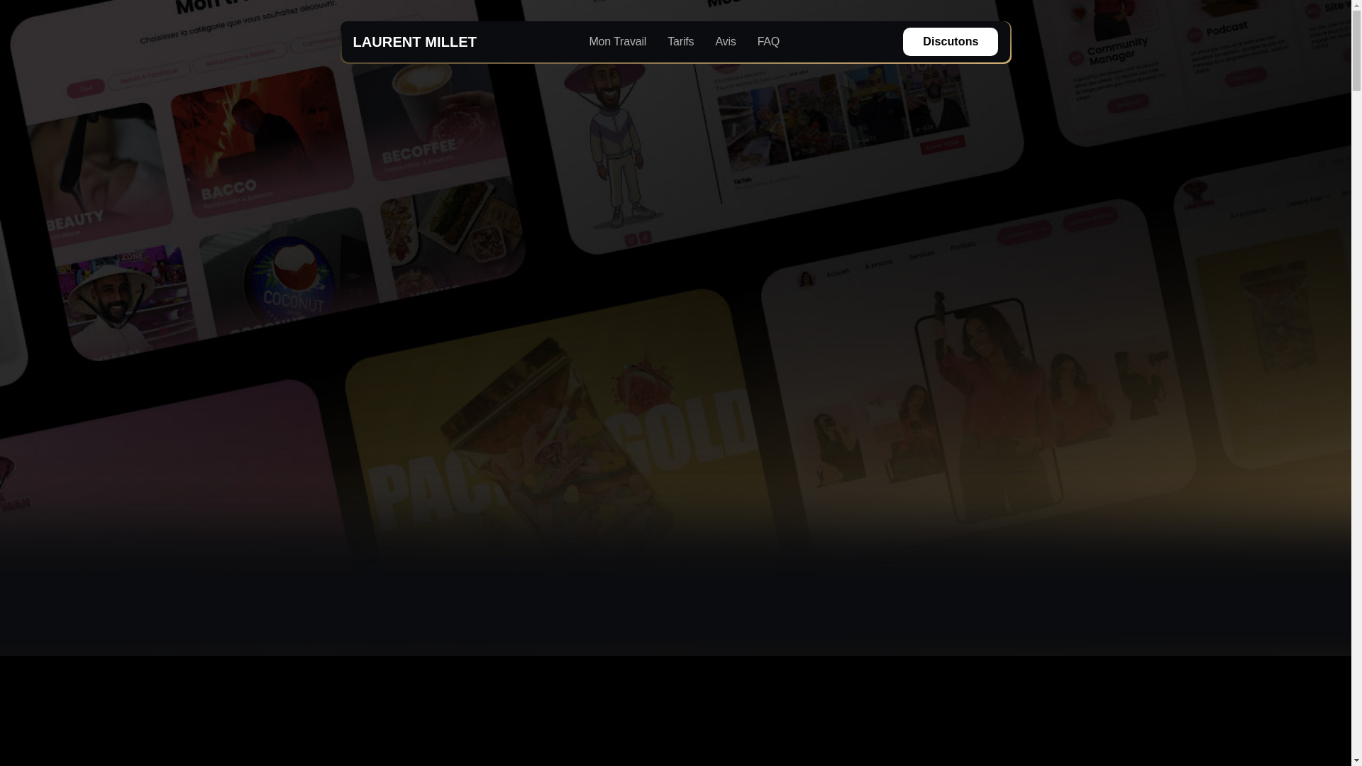 website screenshot of https://laurentmillet.be/