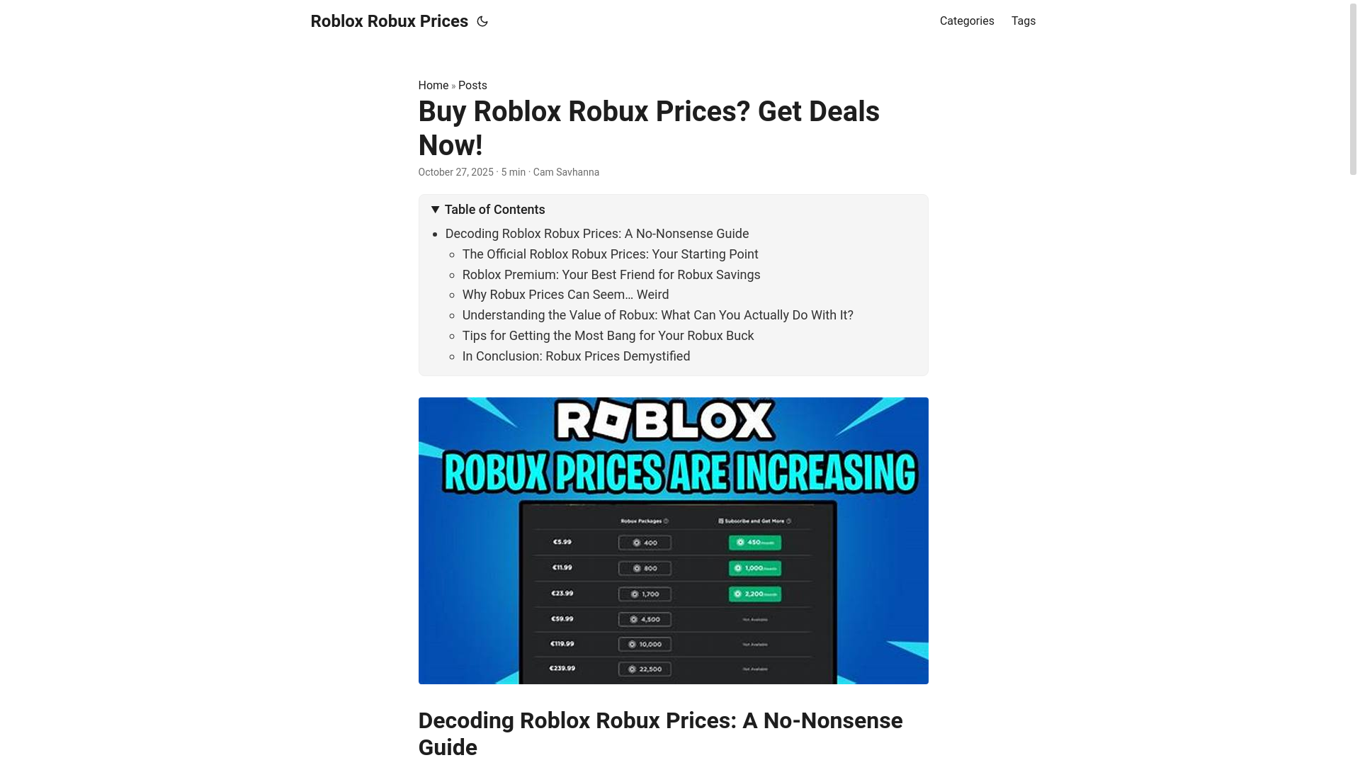 website screenshot of https://roblox-robux-prices.pages.dev/