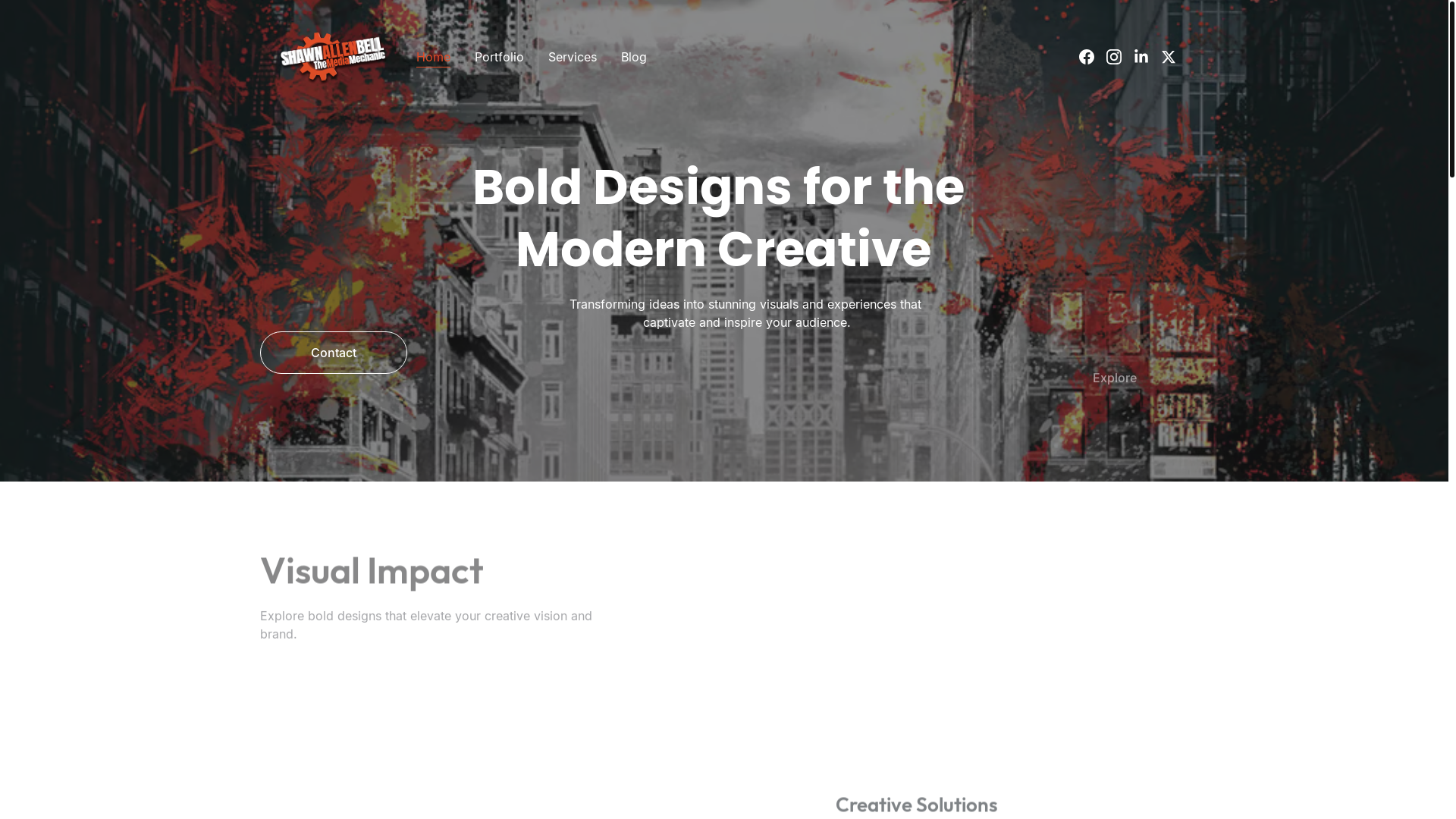 website screenshot of https://shawnallenbell.online/
