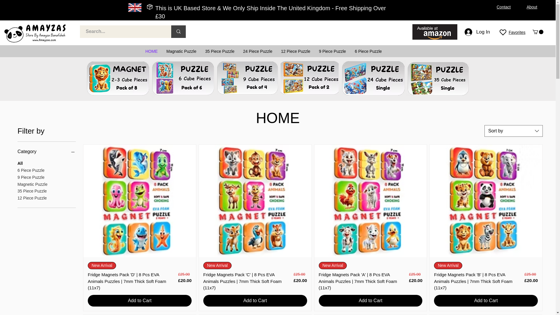 website screenshot of https://amayzas.co.uk/