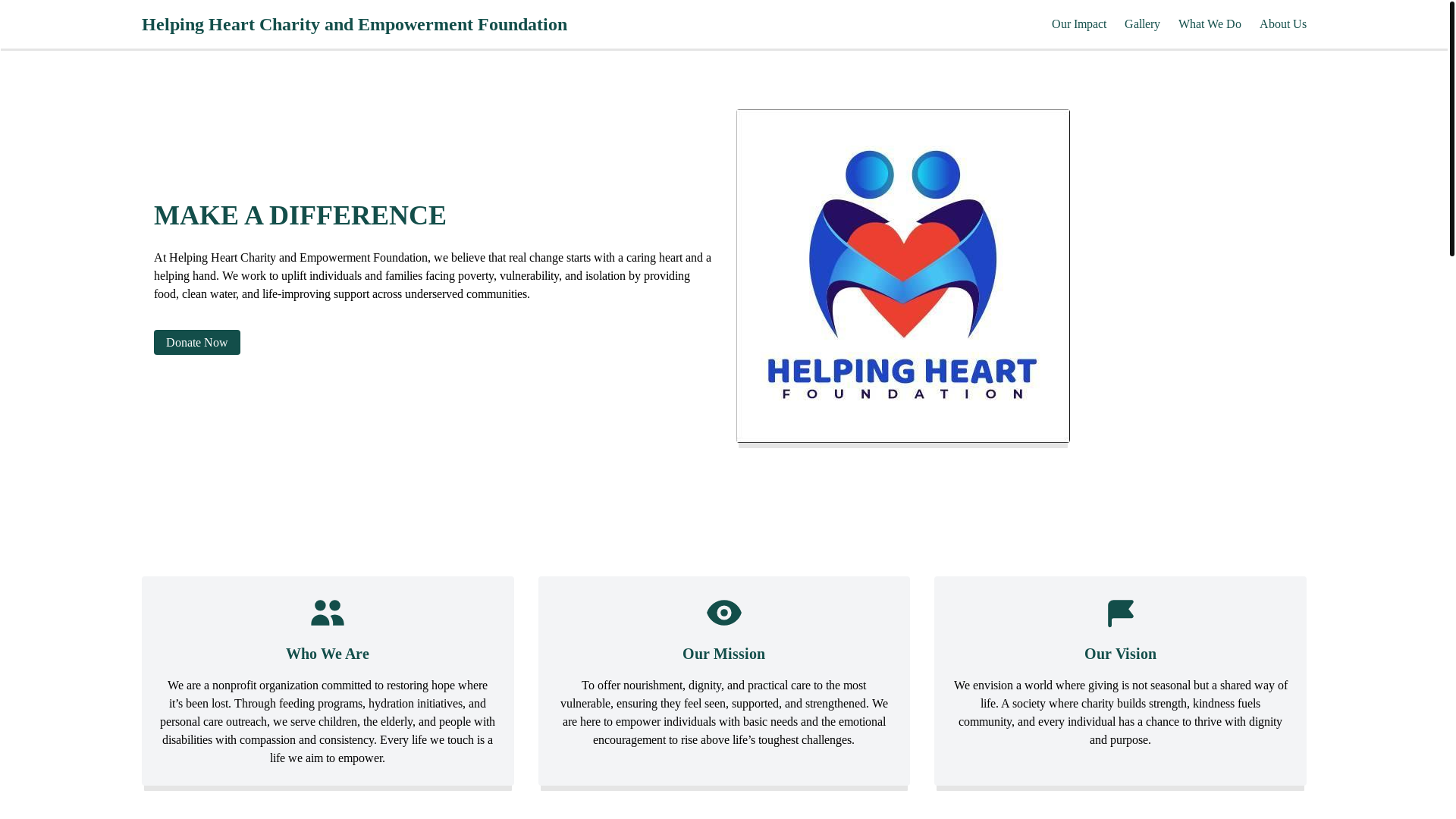 website screenshot of https://helping-heart.pages.dev/