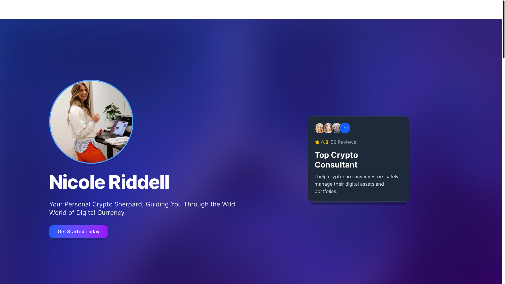 website screenshot of https://nicoleriddell.space/