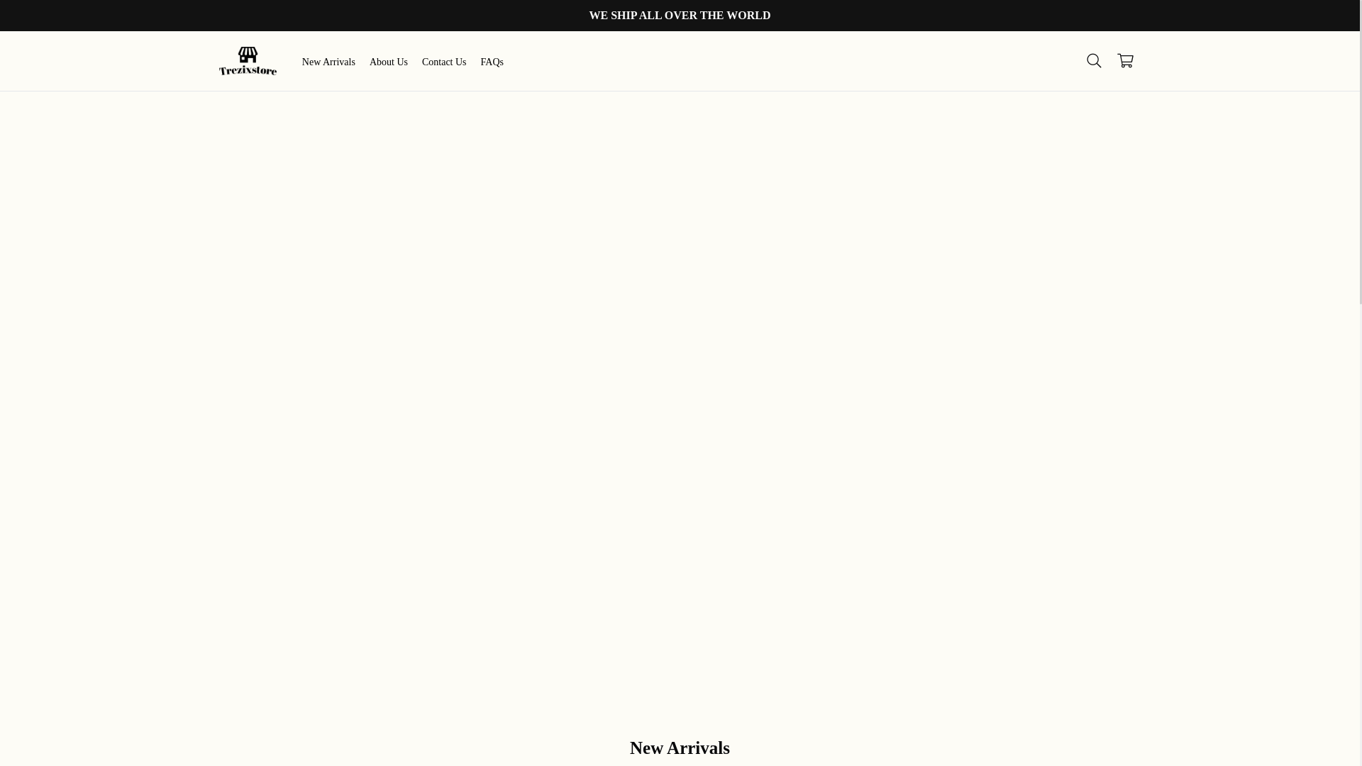 website screenshot of https://trezixstore.com/