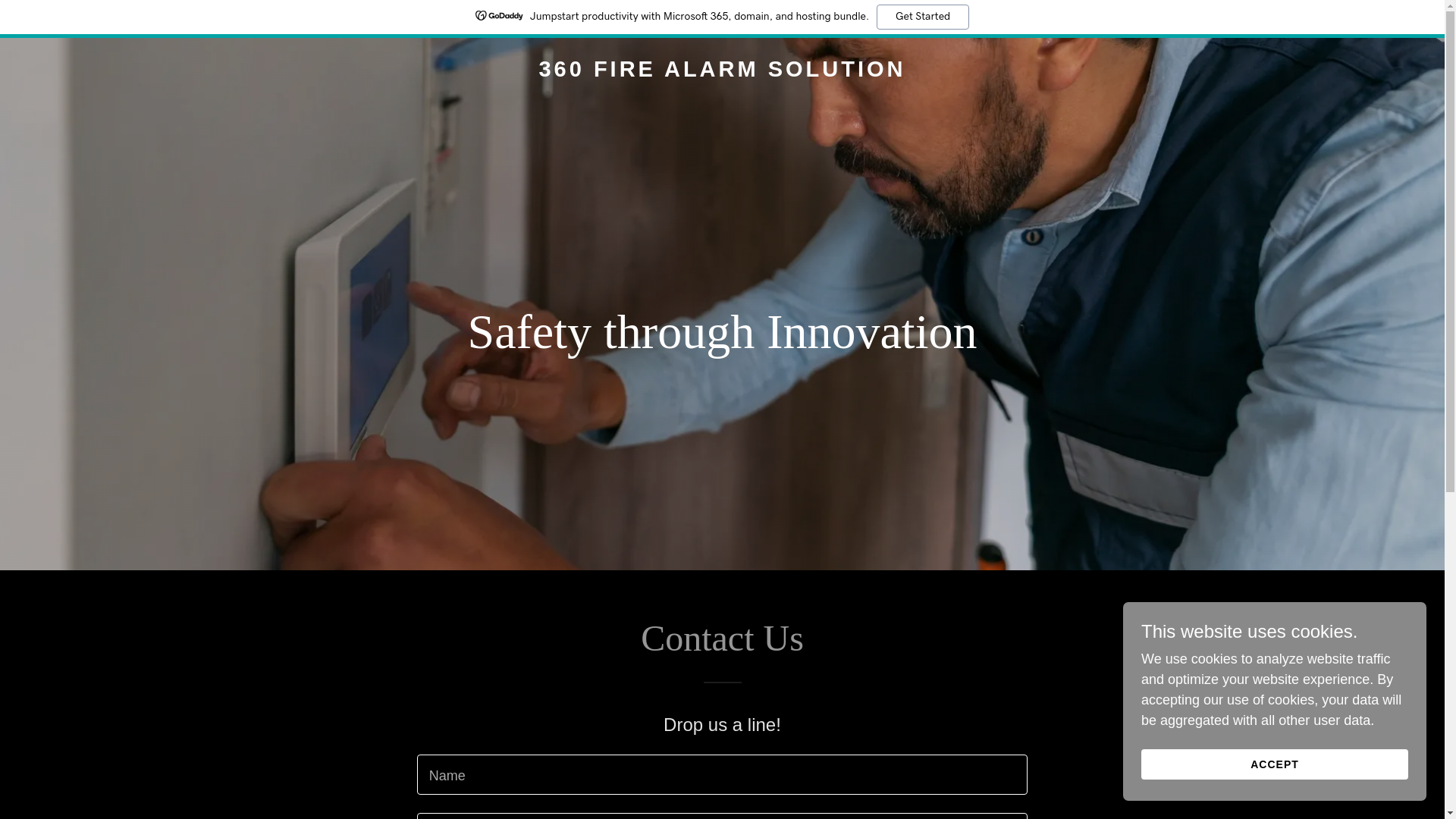 website screenshot of https://360firealarmsolutions.com/