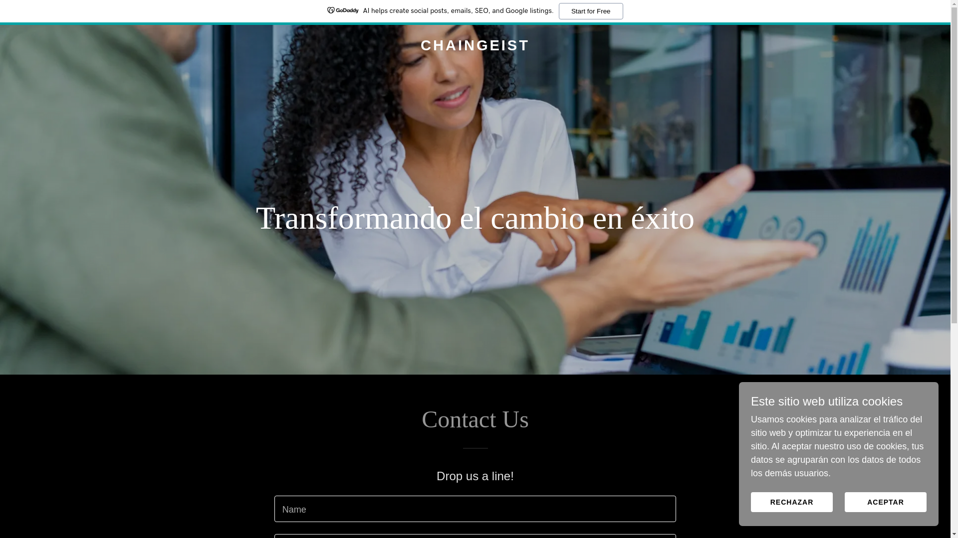website screenshot of https://chaingeist.com/