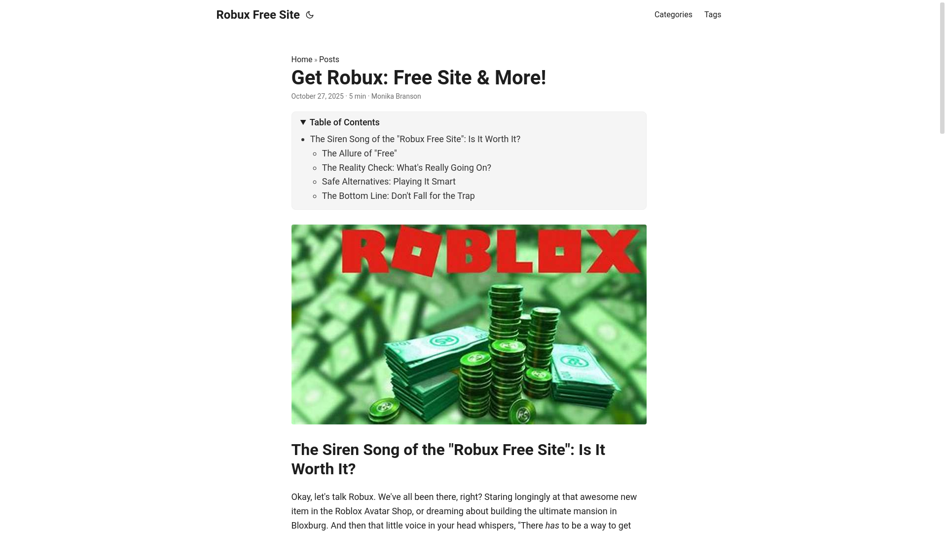 website screenshot of https://robux-free-site.pages.dev/