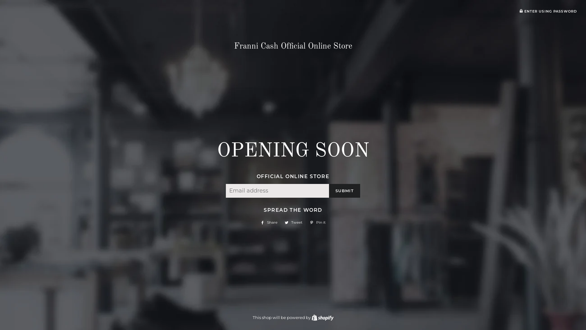 website screenshot of https://frannicash.shop/