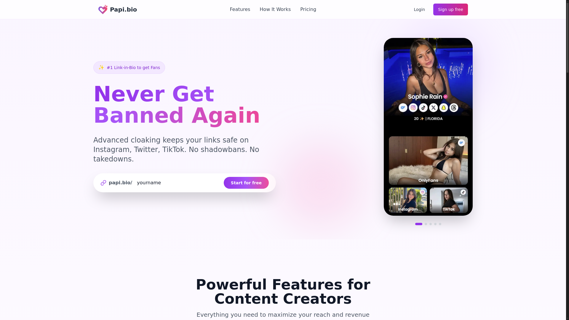 website screenshot of https://mikacindy6.space/