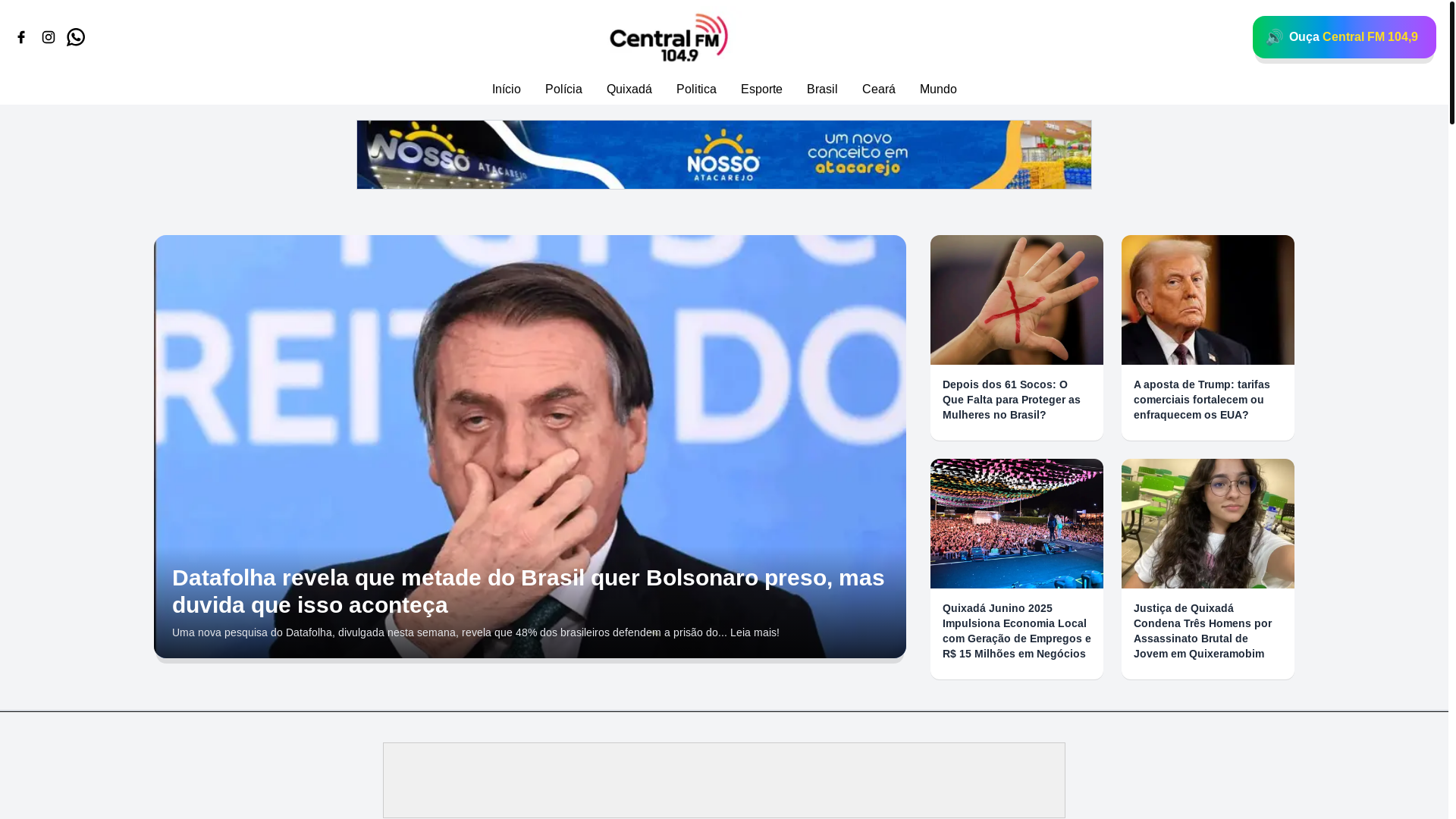website screenshot of https://cearadenoticias.com.br/