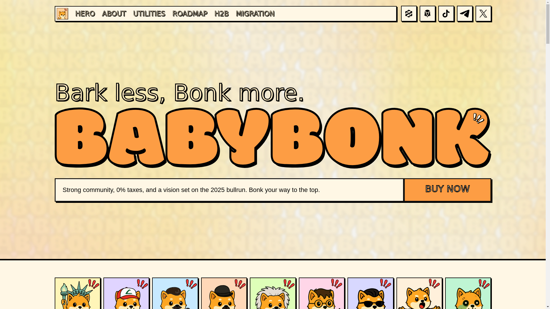 website screenshot of https://babybonkcoins.xyz/