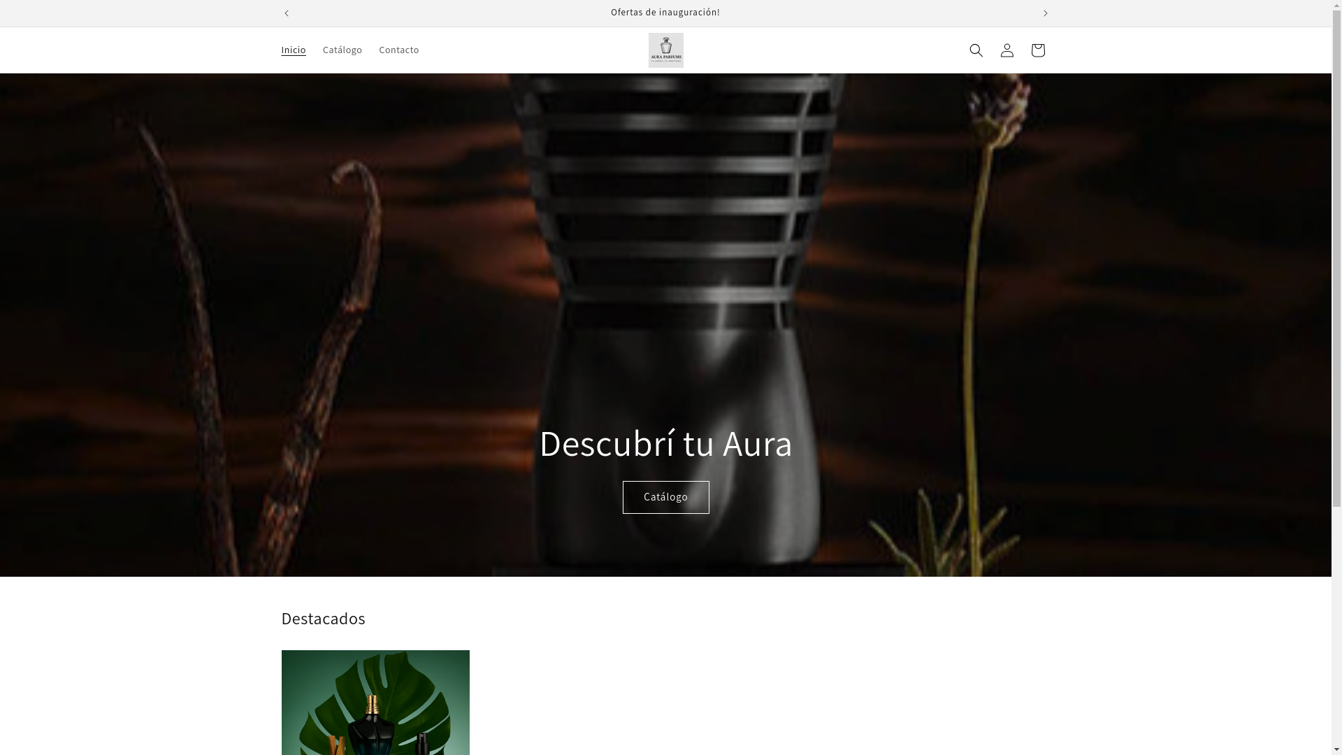 website screenshot of https://auraessencepy.com/